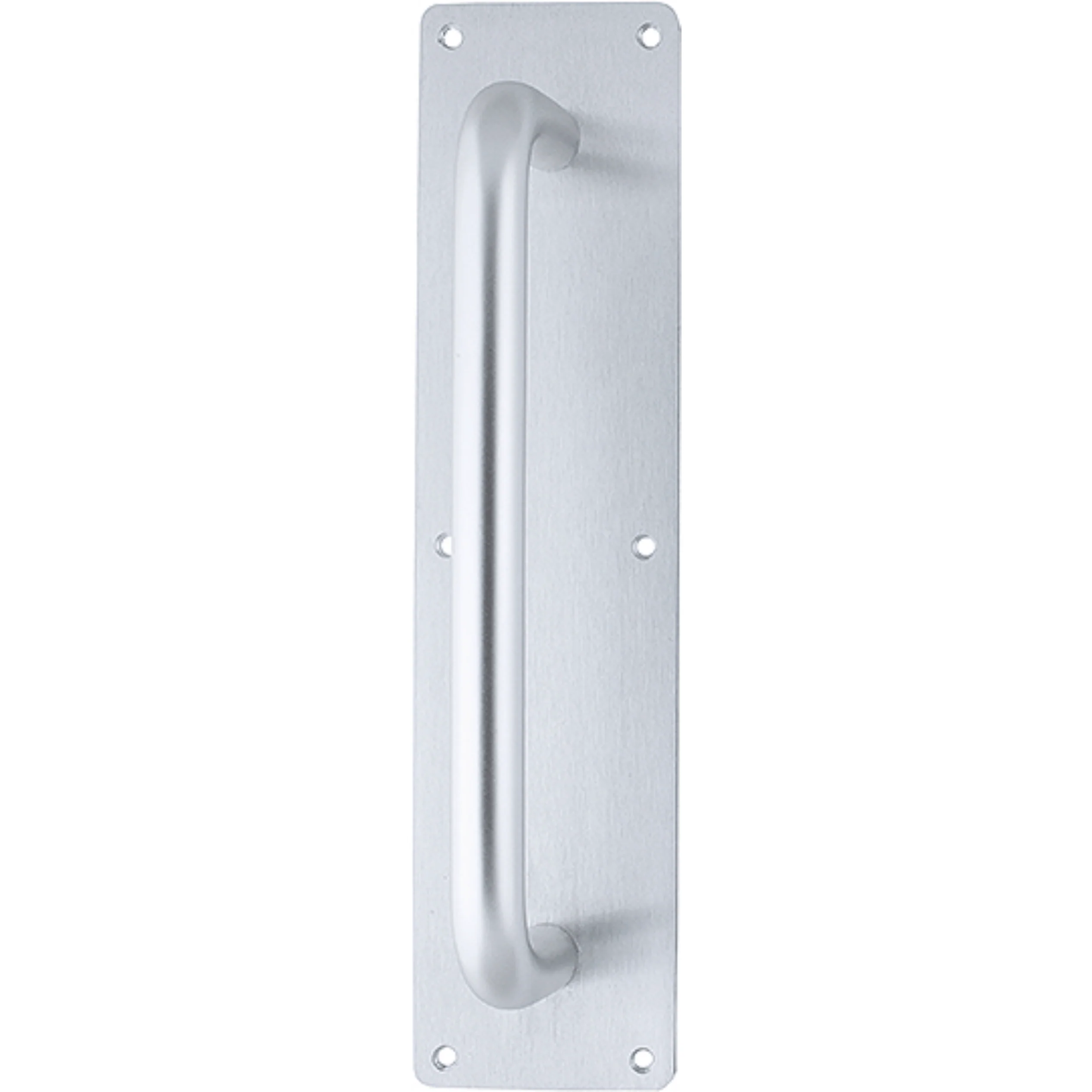 Pull Handle On Plate 300x19mm Pull on 375x75x3mm Plate - SAA Satin Aluminium