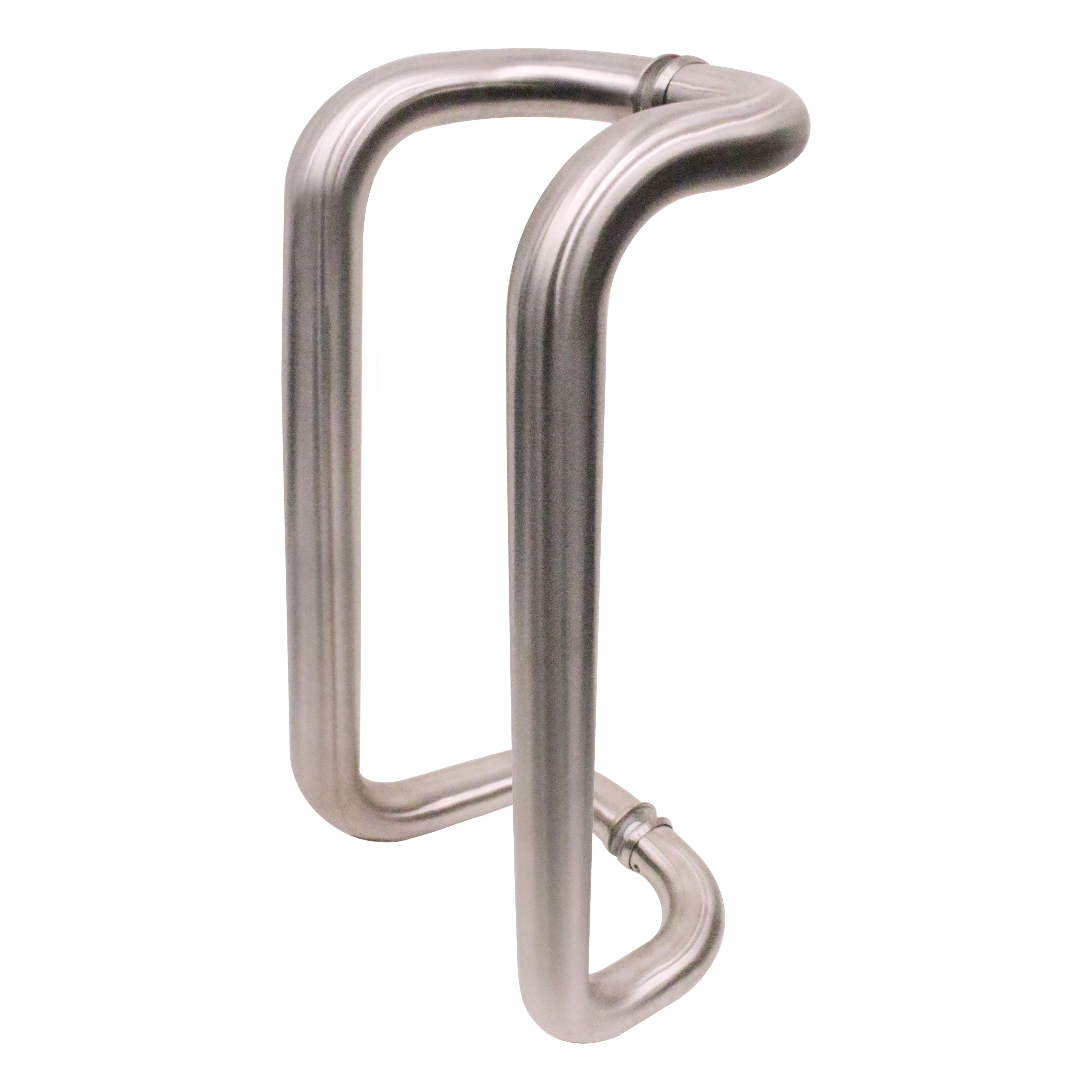 Entrance Cranked Pull Handles - Back to Back Fix - 425 x 32mm - 316 Satin Stainless Steel