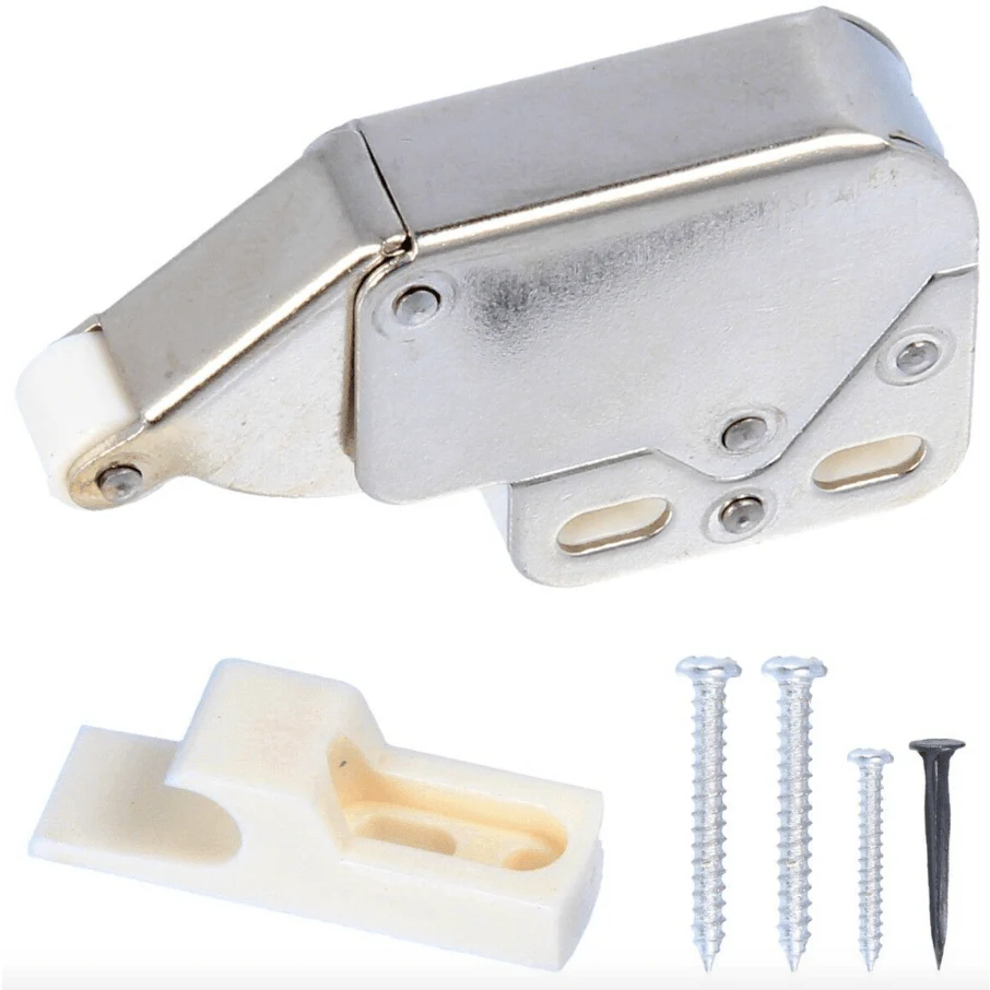 Push To Open Touch Catch Cupboard Cabinet Door Spring Loaded Release Mini Tip_1 Catch + Screws