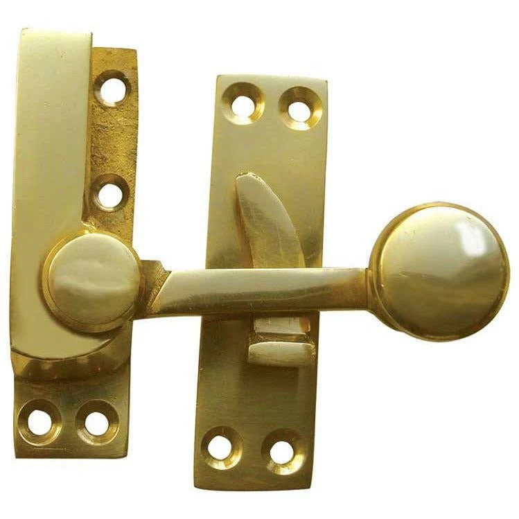 Quadrant Arm Sash Fastener - 70mm - Polished Brass - Image 2