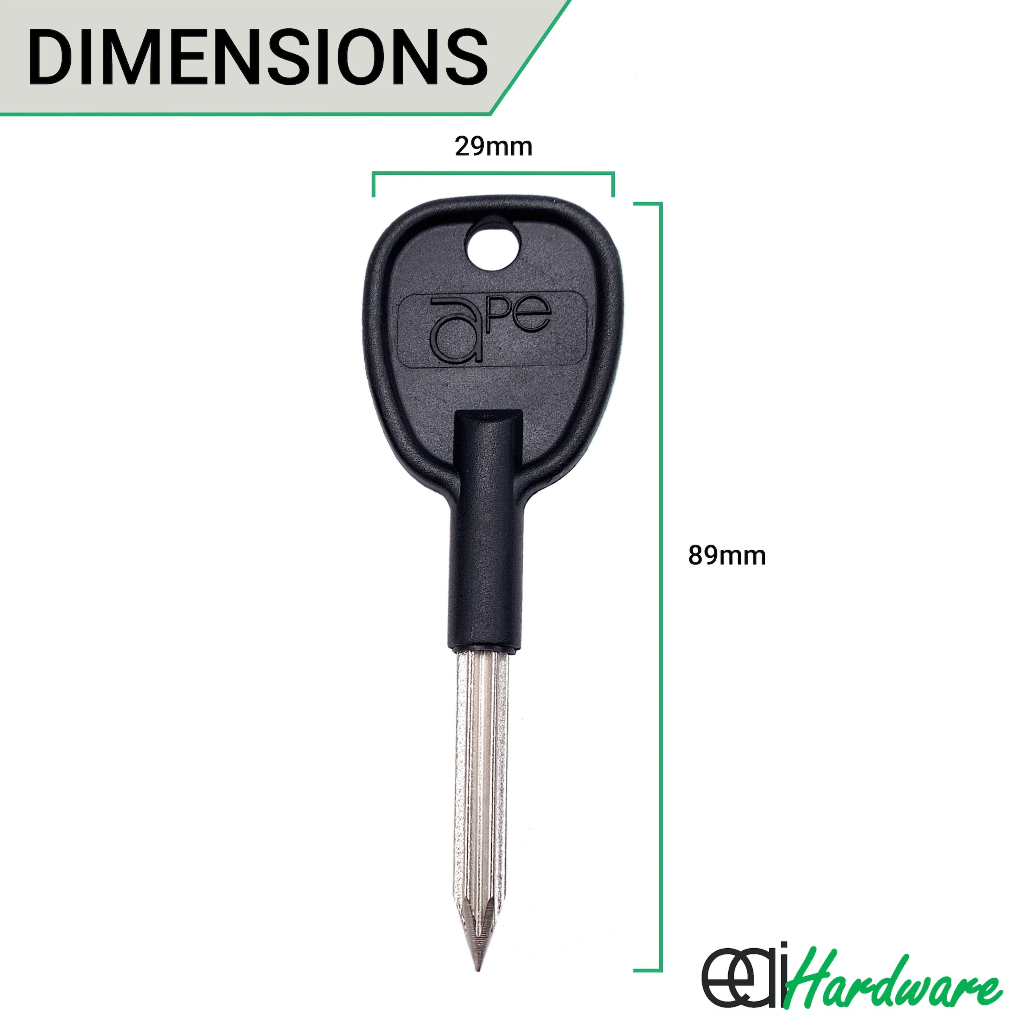 Rack Bolt Keys Pack of 1 - 35mm - Black - Pack Of 1 - Image 2