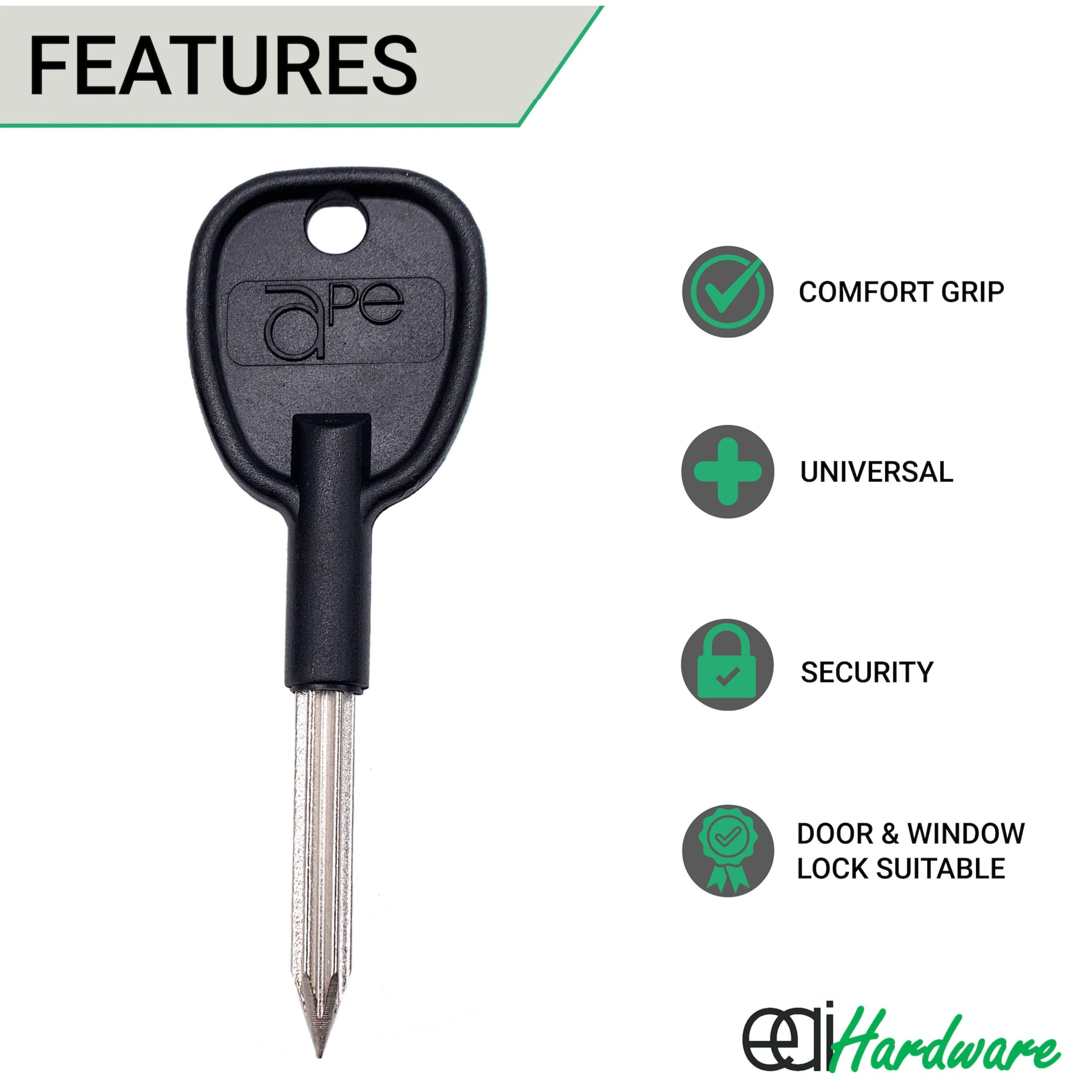Rack Bolt Keys Pack of 1 - 35mm - Black - Pack Of 1 - Image 3