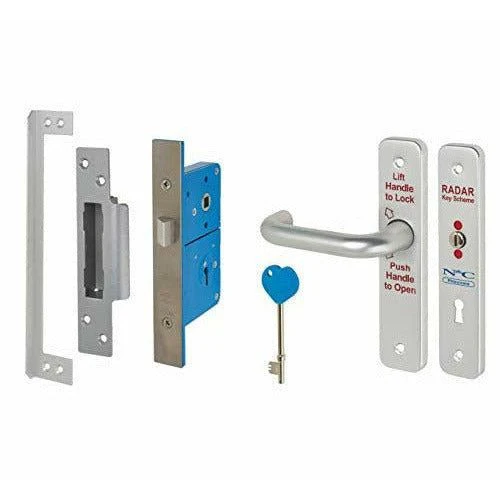 Phlexicare RADAR Lock Set For Disabled Toilets - Left Hand - Genuine N&C Phlexicare Original Replacement