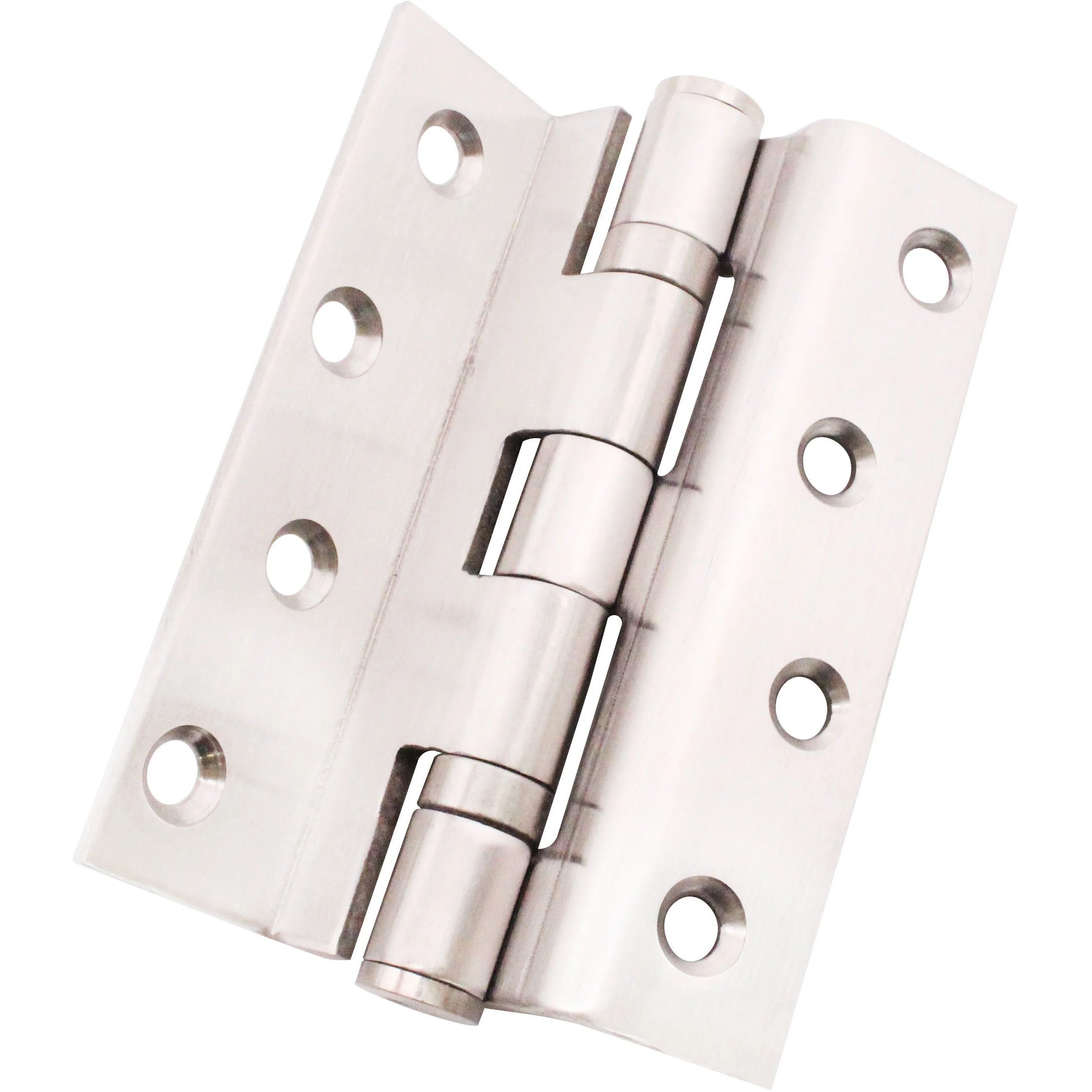 Rebated Cranked Stormproof 4" Stainless Steel - 102x76x3mm - Square - Satin - Pair - Including Screws