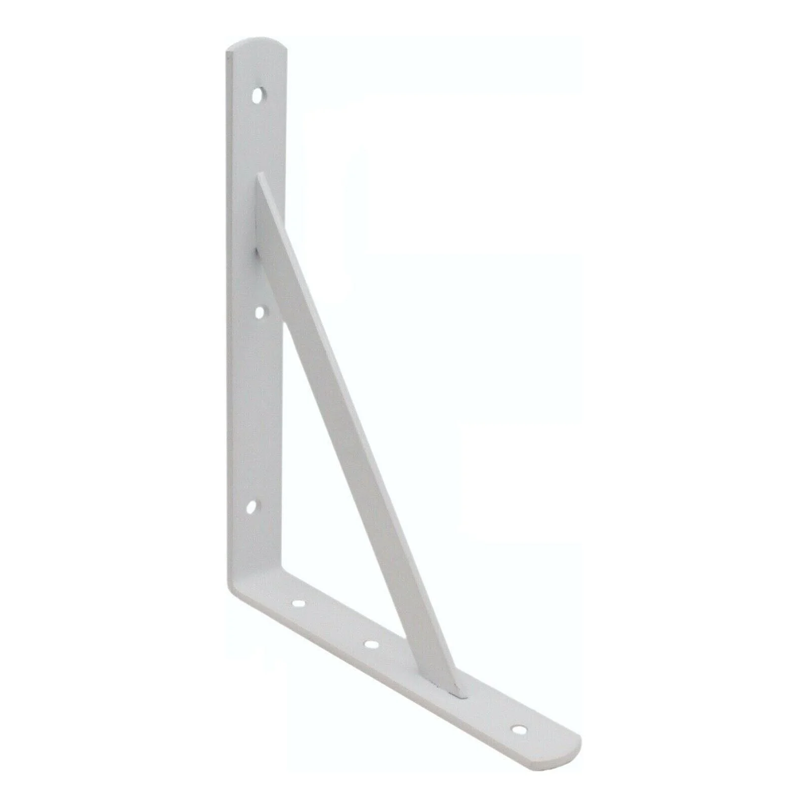 Strong Shelf Brackets Pair Reinforced Stay Arm Heavy Duty - 250 x 300 x 30 x 4mm - White - PAIR - Image 7