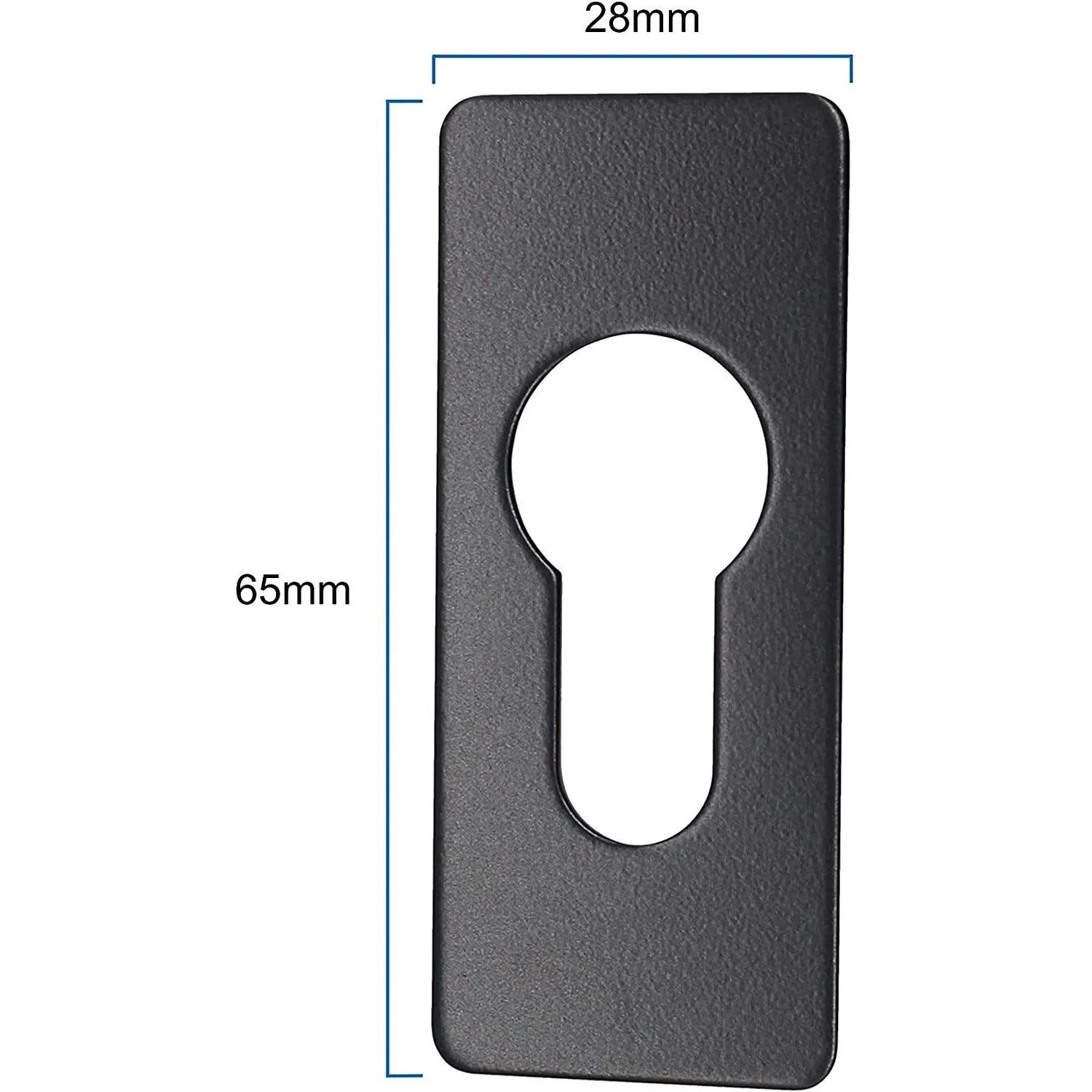 Repair Escutcheon Key Hole Cover Plate Euro Profile Self Adhesive Fix - Black - 28mm - Image 2
