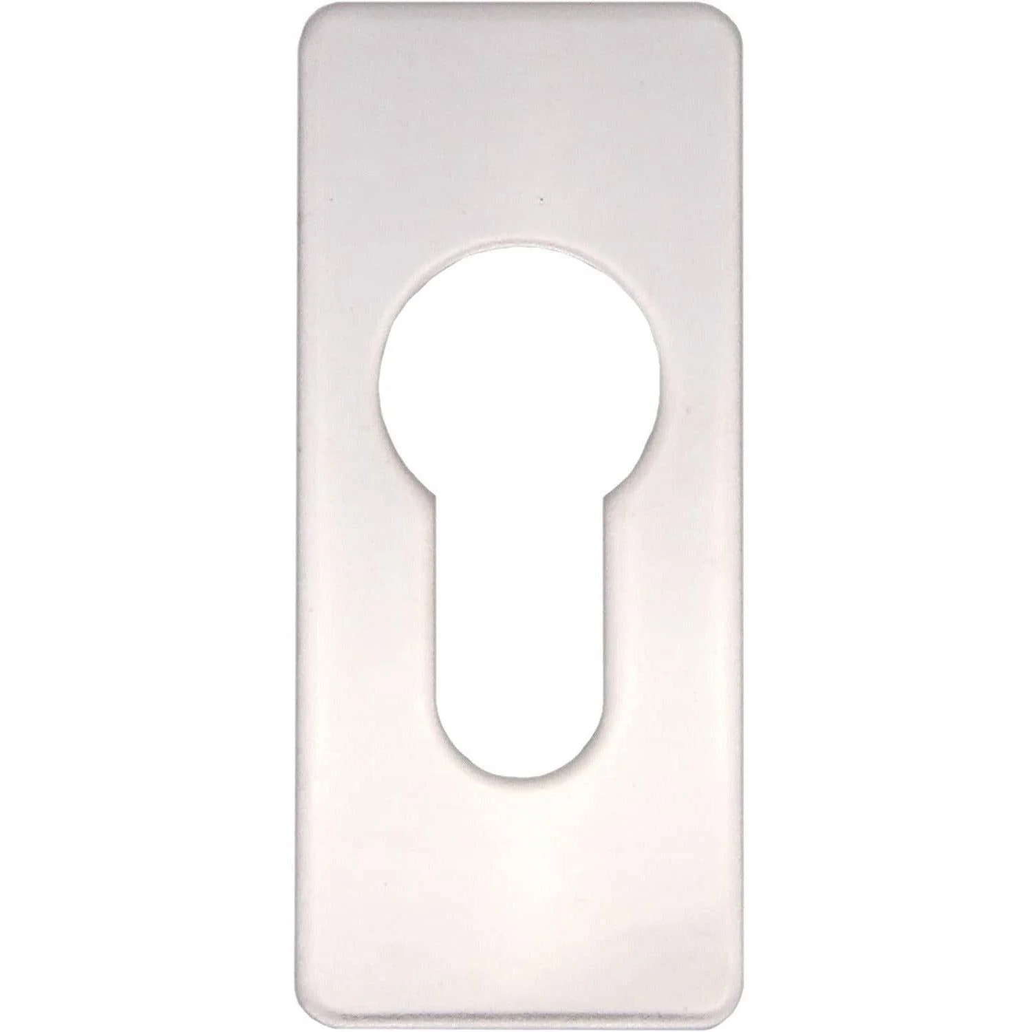 Repair Escutcheon Key Hole Cover Plate Euro Profile Self Adhesive Fix - Polished Stainless Steel - 28mm