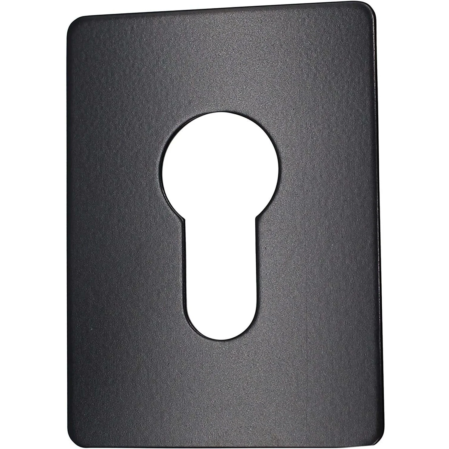 Repair Escutcheon Large Self Adhesive - SUS304 - Euro - 65x47x1.2mm - Black