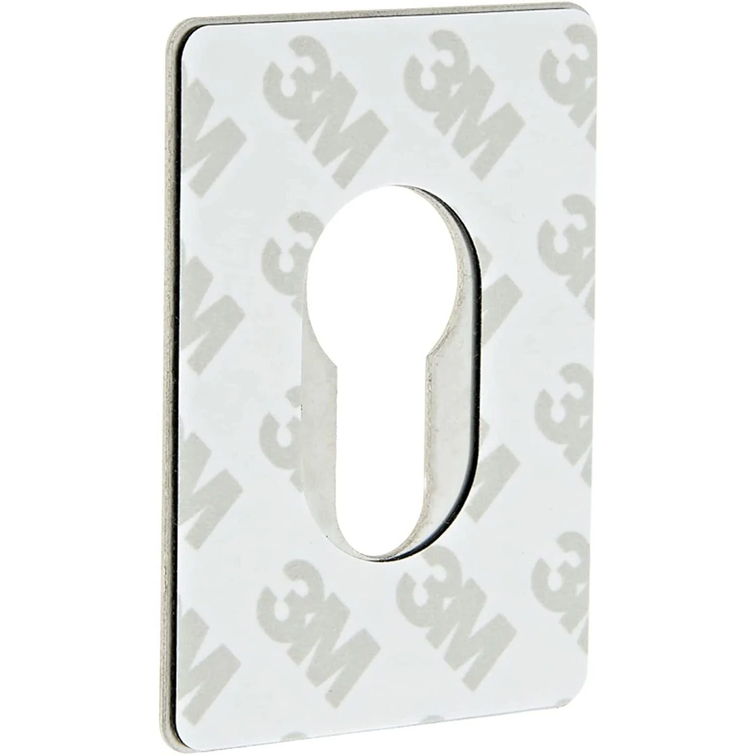 Repair Escutcheon Large Self Adhesive - SUS304 - Euro - 65x47x1.2mm - White - Image 2