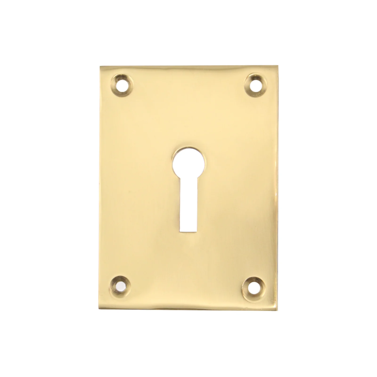 Repair Escutcheon - Traditional Keyhole - 65x47x1.2mm - Polished Brass