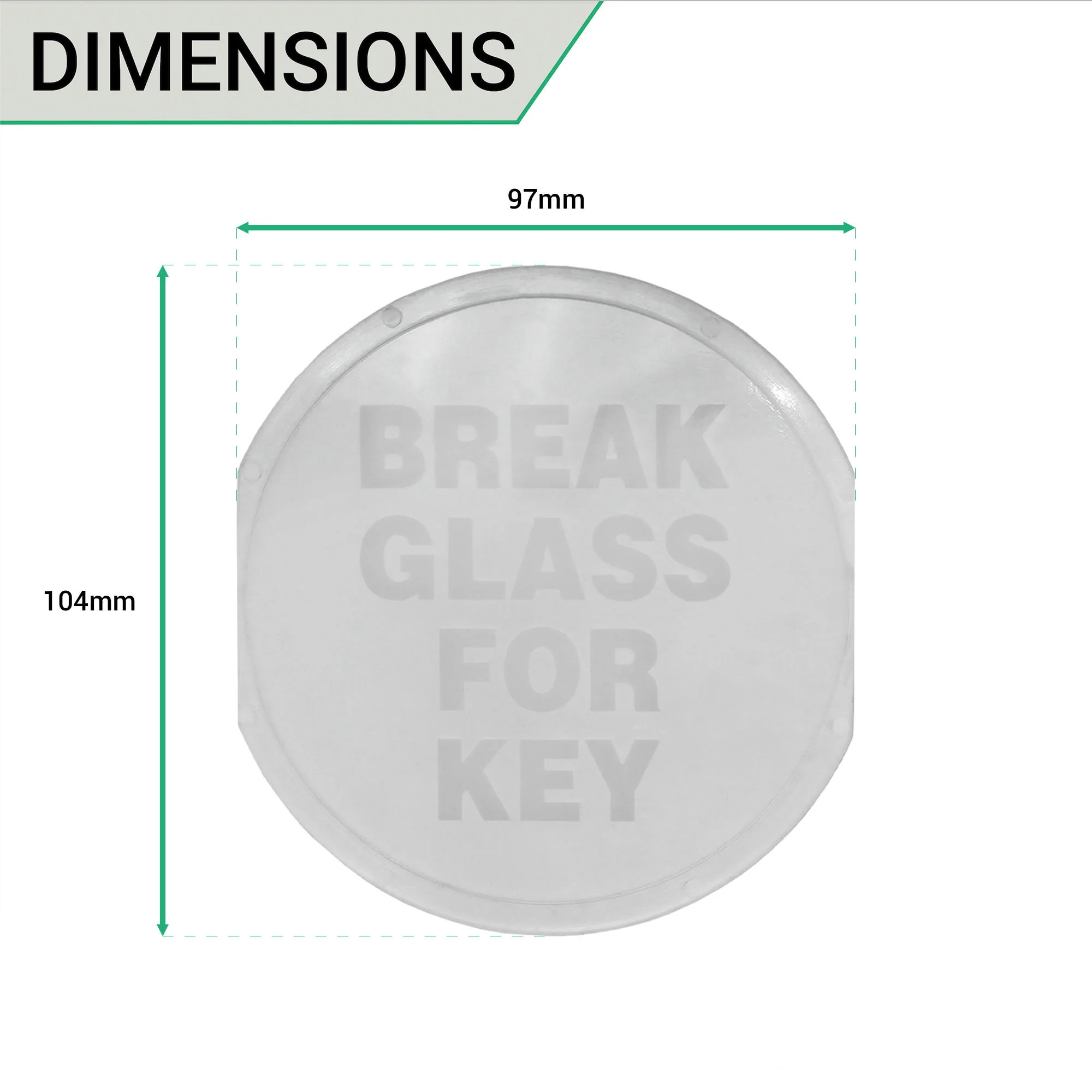 Replacement Plastic Screen For Break Glass Key Box - Image 4