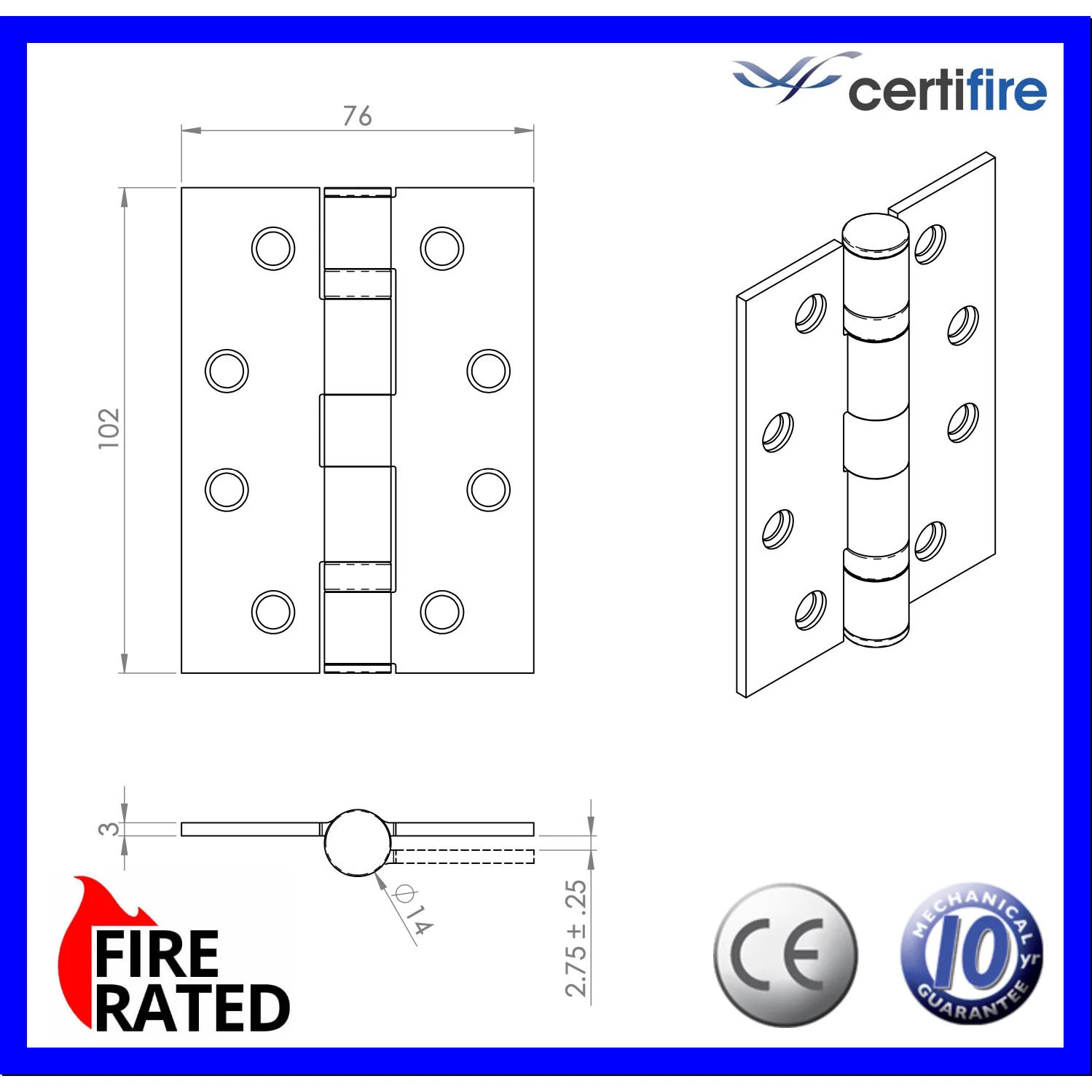 Return To Door Lever on Rose - 19 x 52mm - Satin Aluminium - 19mm 5 Lever Lock Pack - Image 3