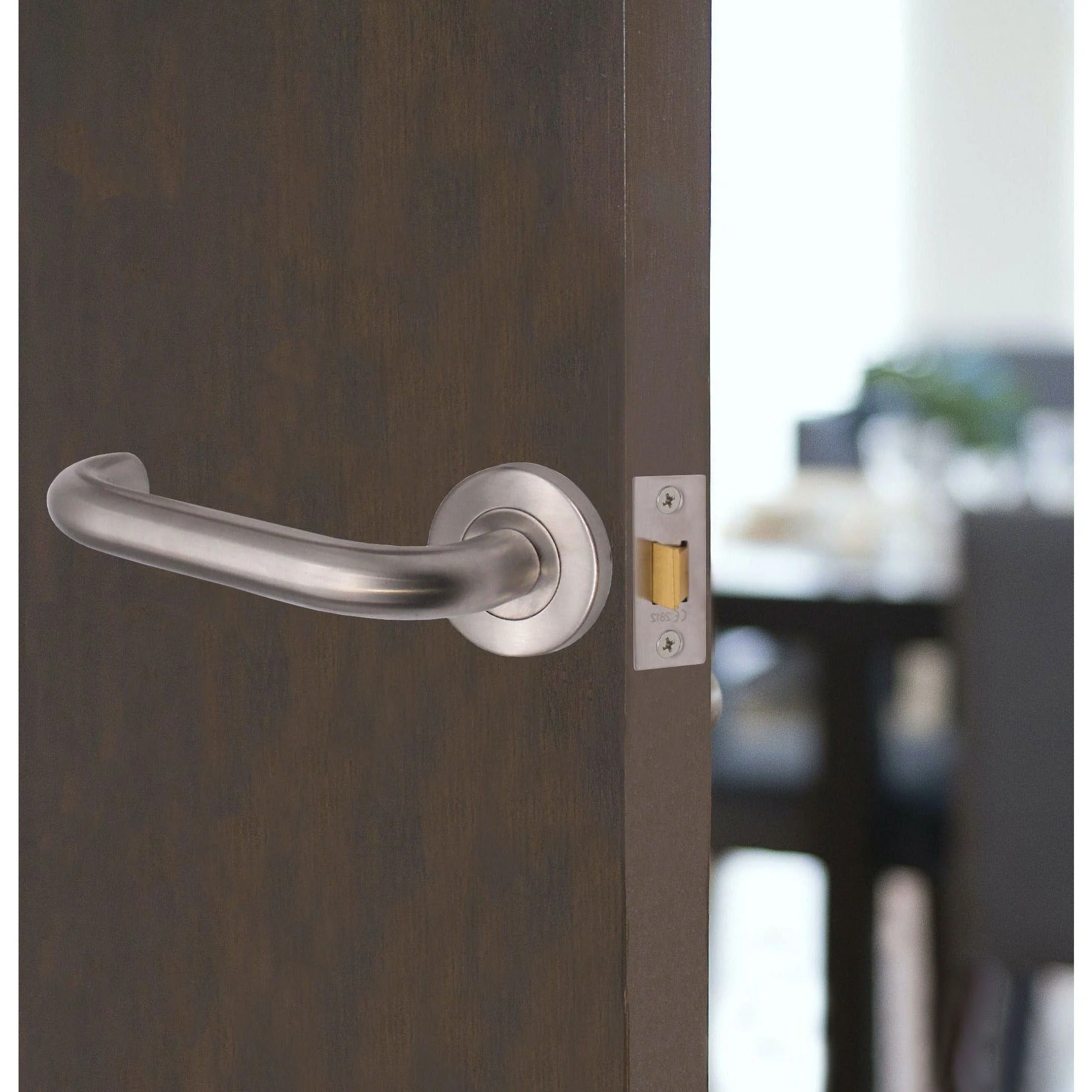 Commercial Grade Fire Rated Door Handle - FD30/60 - RTD 19mm Lever on 52mm Rose - Satin Stainless Steel - Image 7