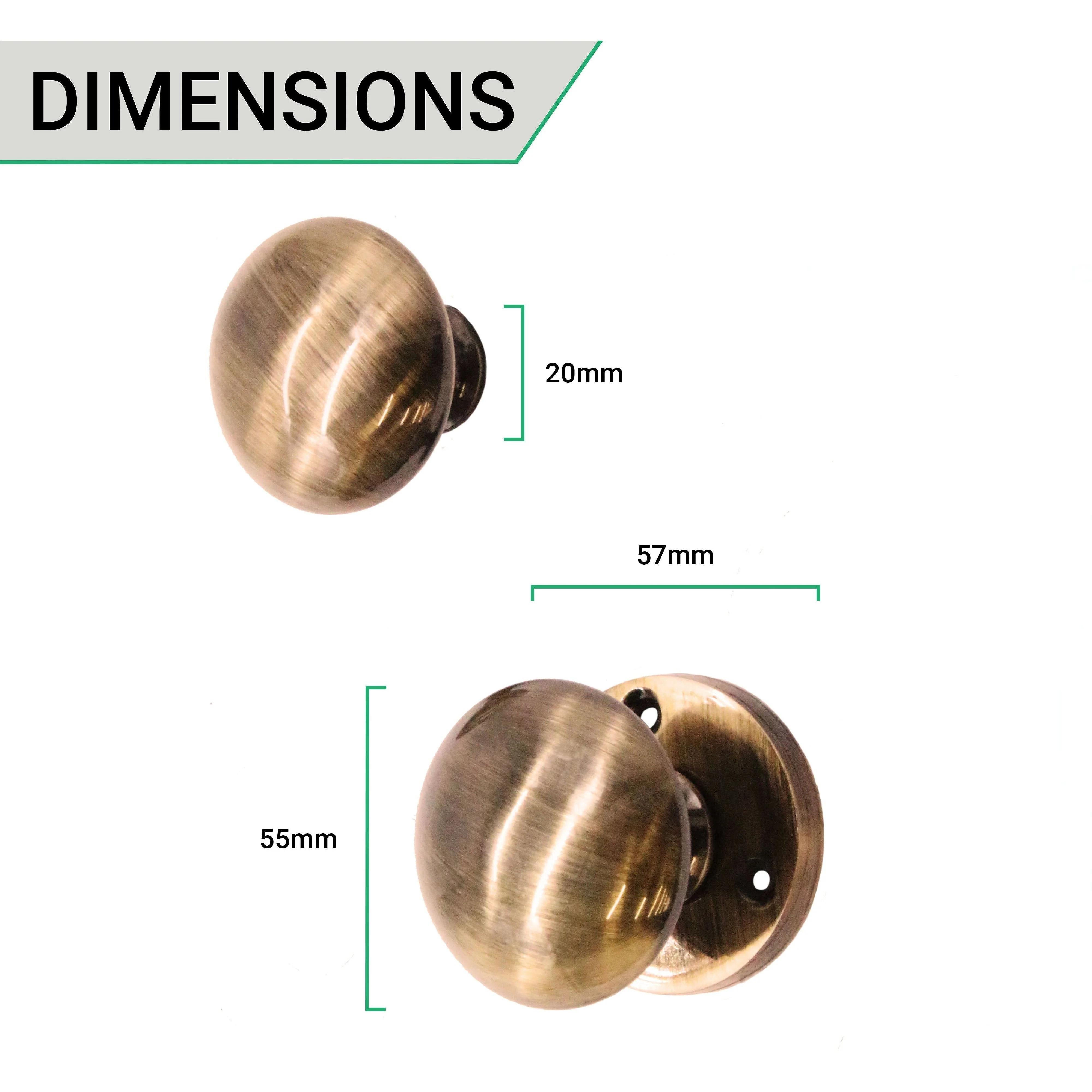 Victorian Antique Brass Rim Door Knob - Image 3