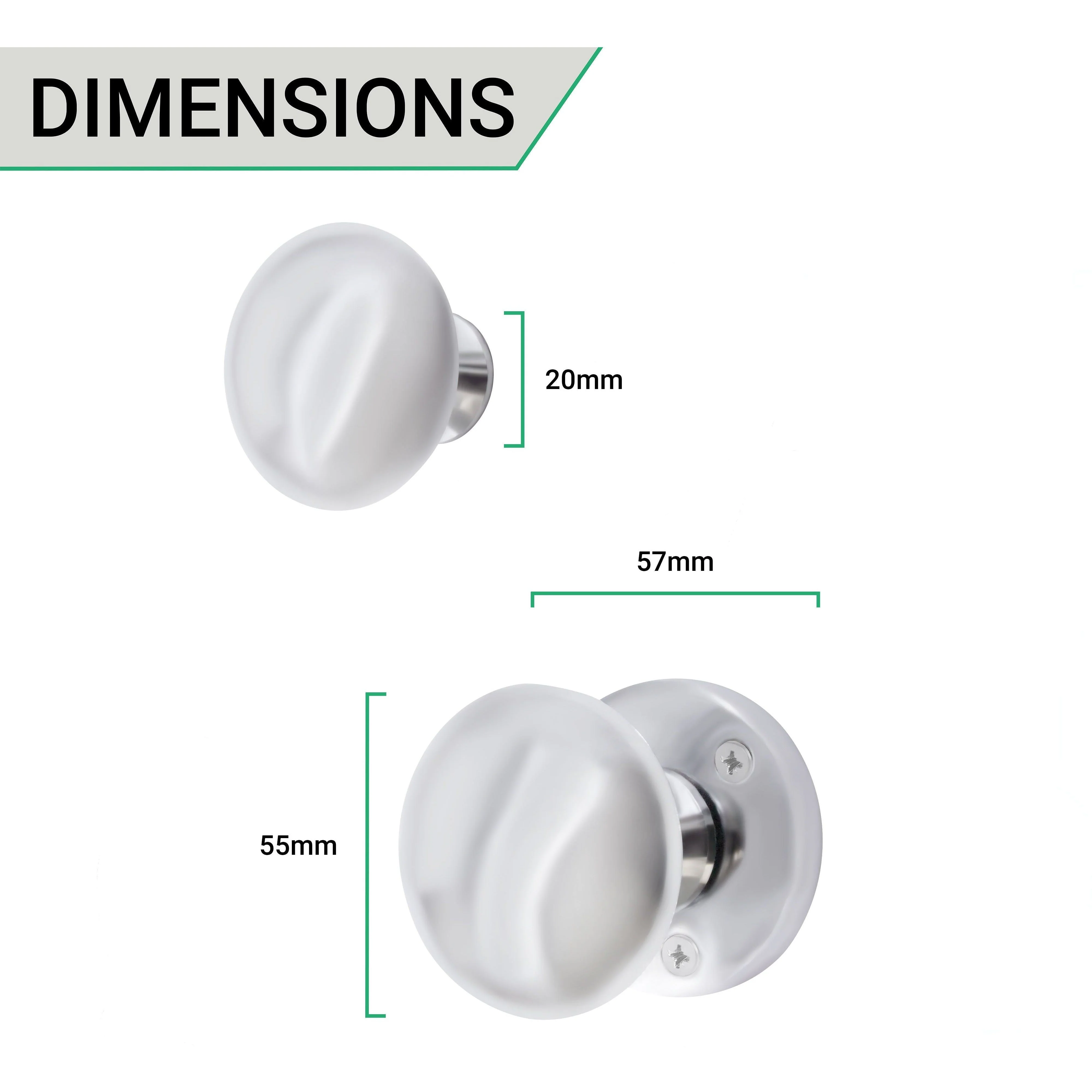 Victorian Polished Chrome Rim Door Knob - Image 3