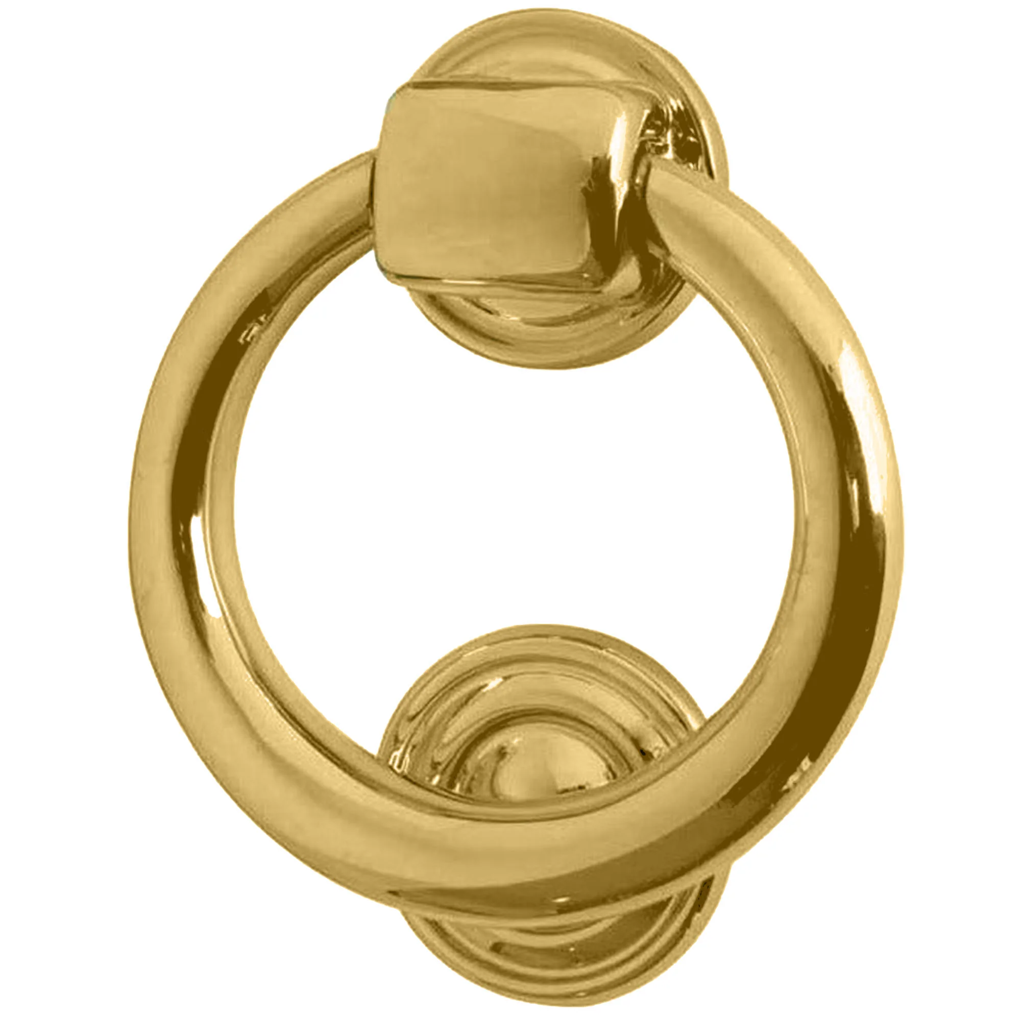Ring Door Knocker - 105mm - Polished Brass