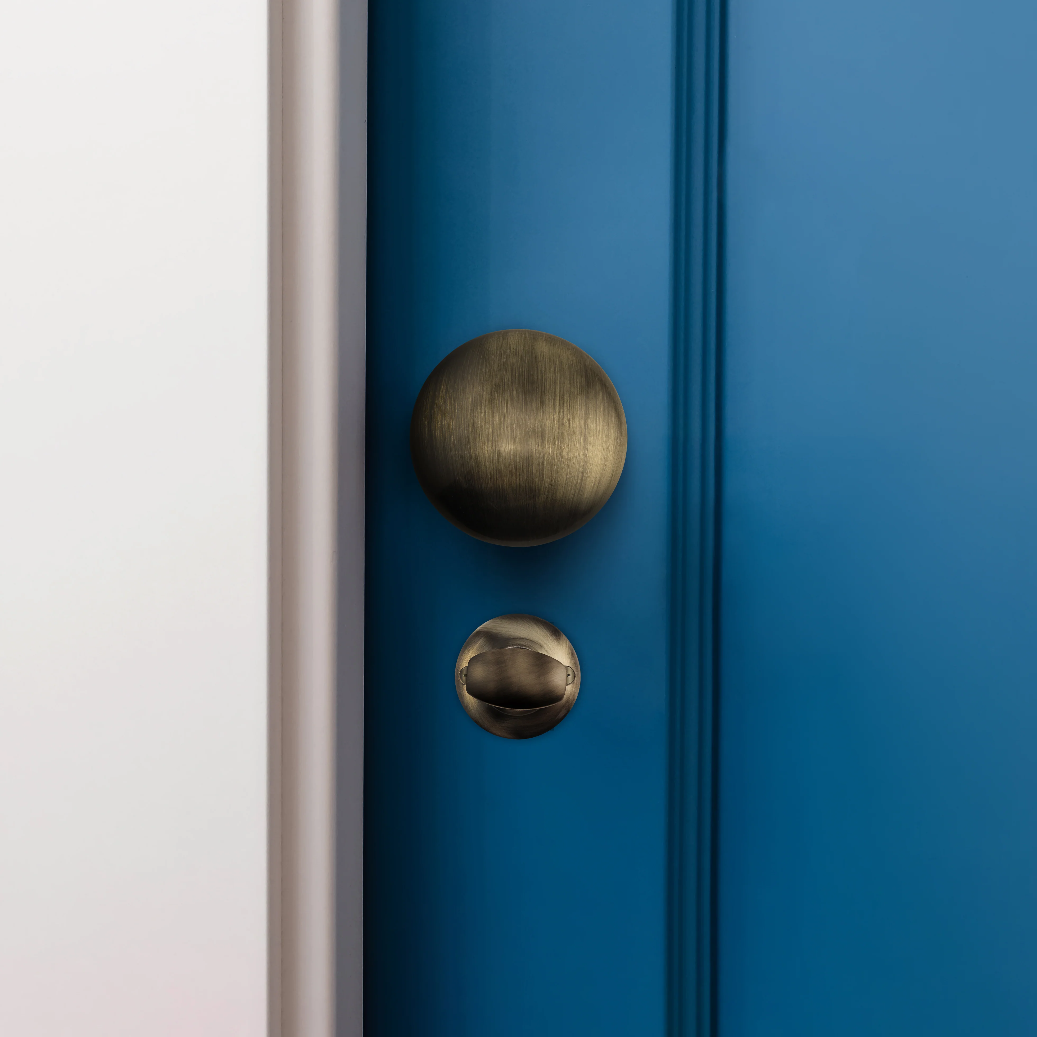 Victorian Antique Brass Mortice Door Knob Kit - 80mm Bathroom Lock - Image 5