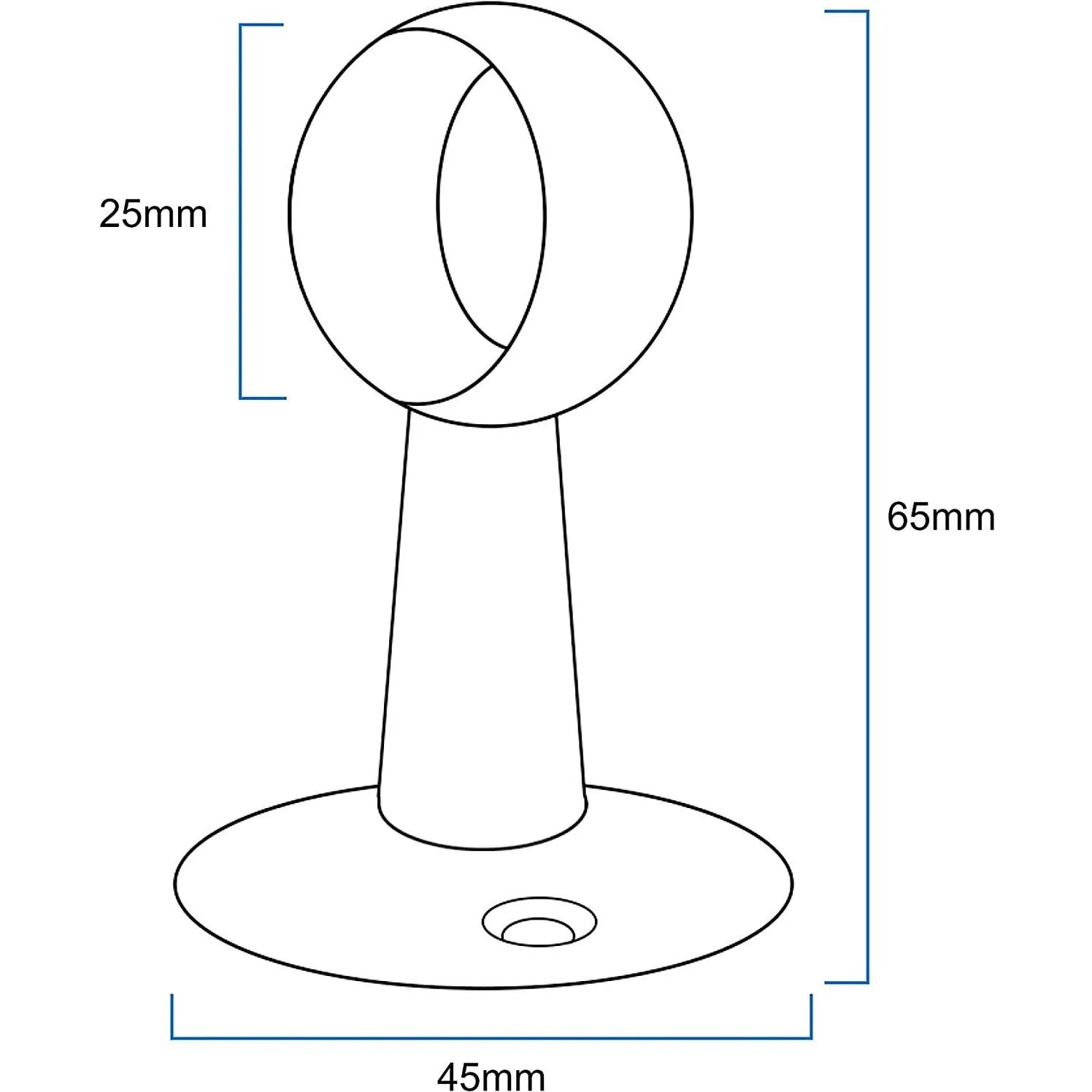Wardrobe Rail Kit - 25mm Tube - 1829mm Rail with 2x End Sockets & 1x Centre Bracket - Polished Chrome - Image 5