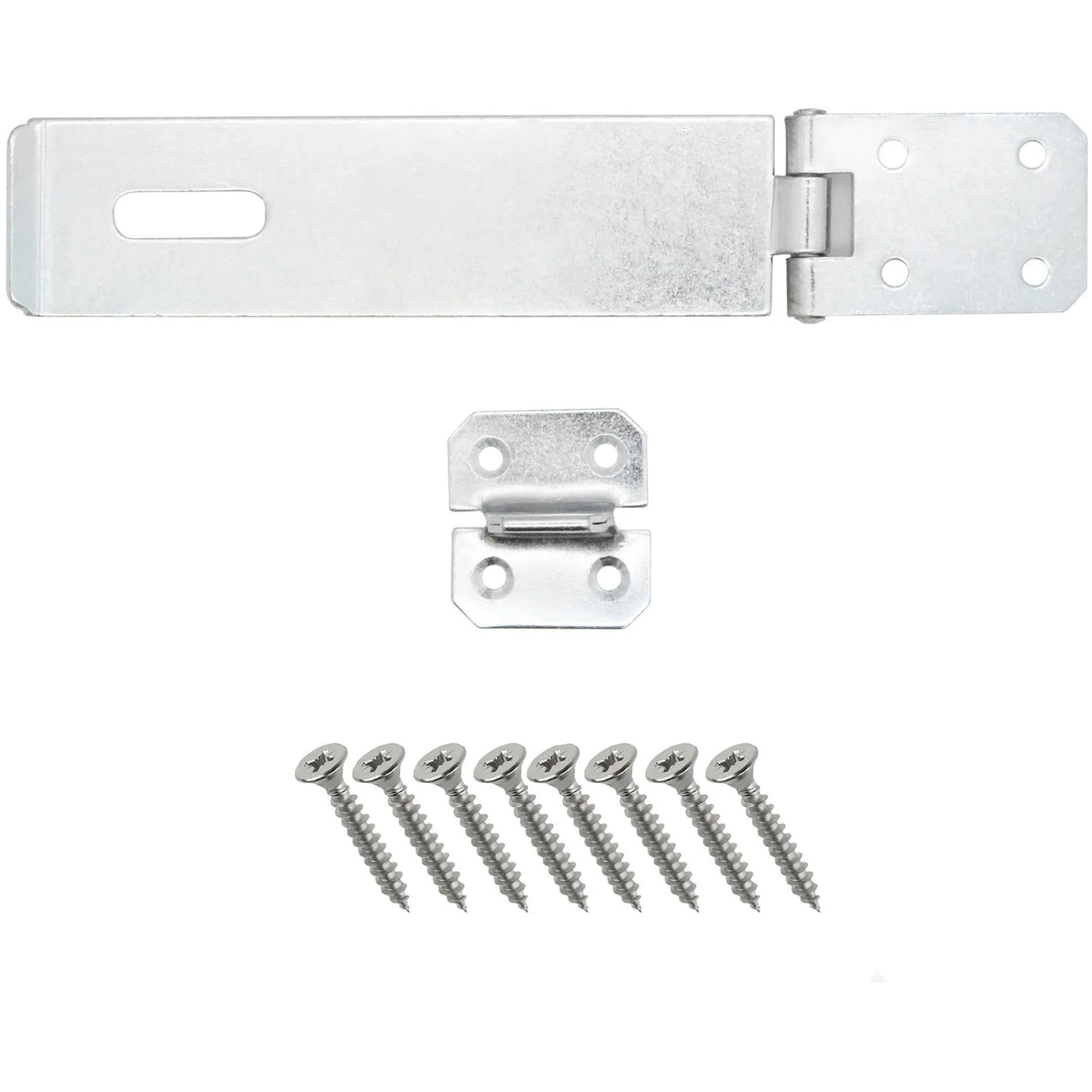 Safety Pattern Hasp & Staple - 6 inch - Zinc