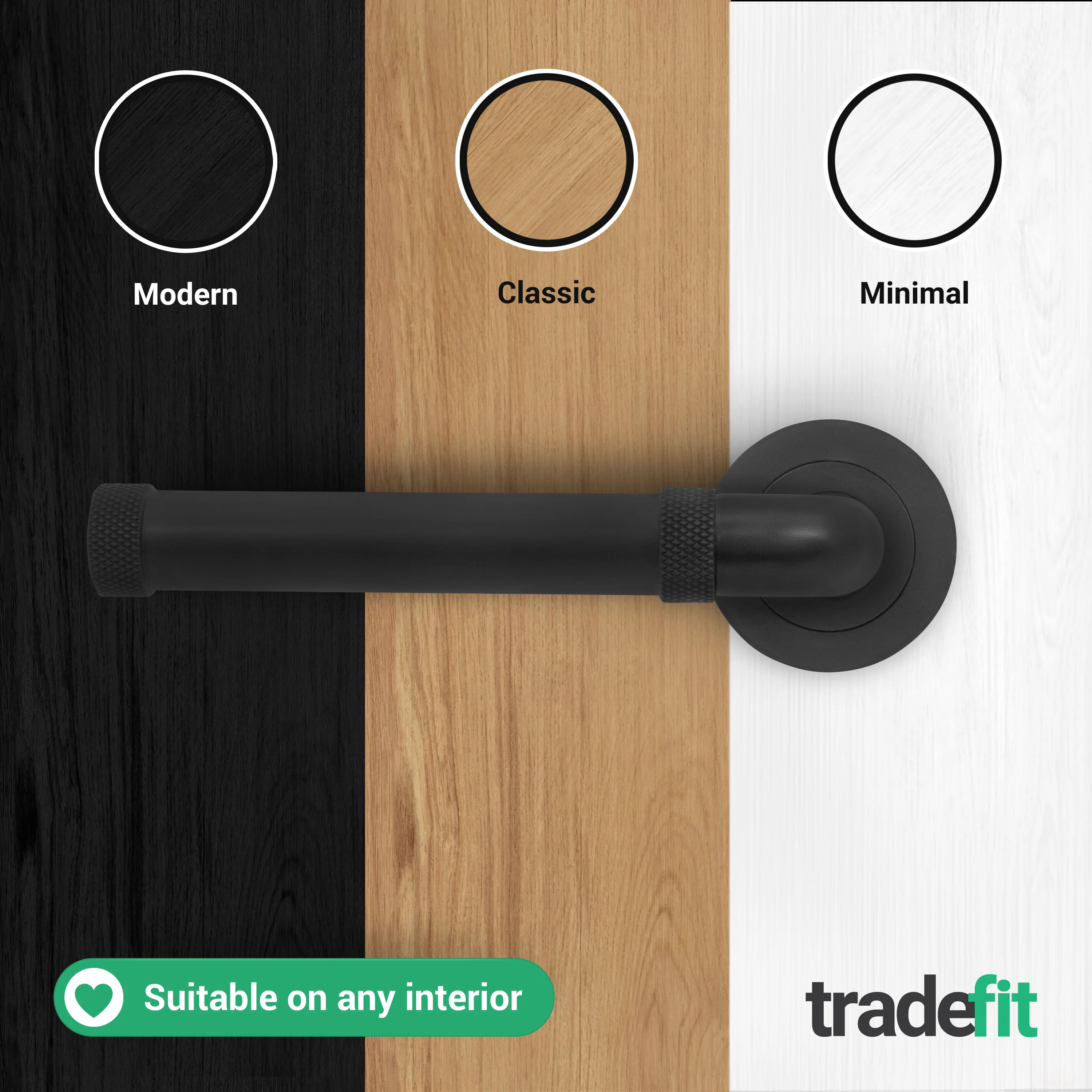 Santana Matt Black Lever on Rose Door Handles - Heavy Duty - FD30/60 Rated - Image 6