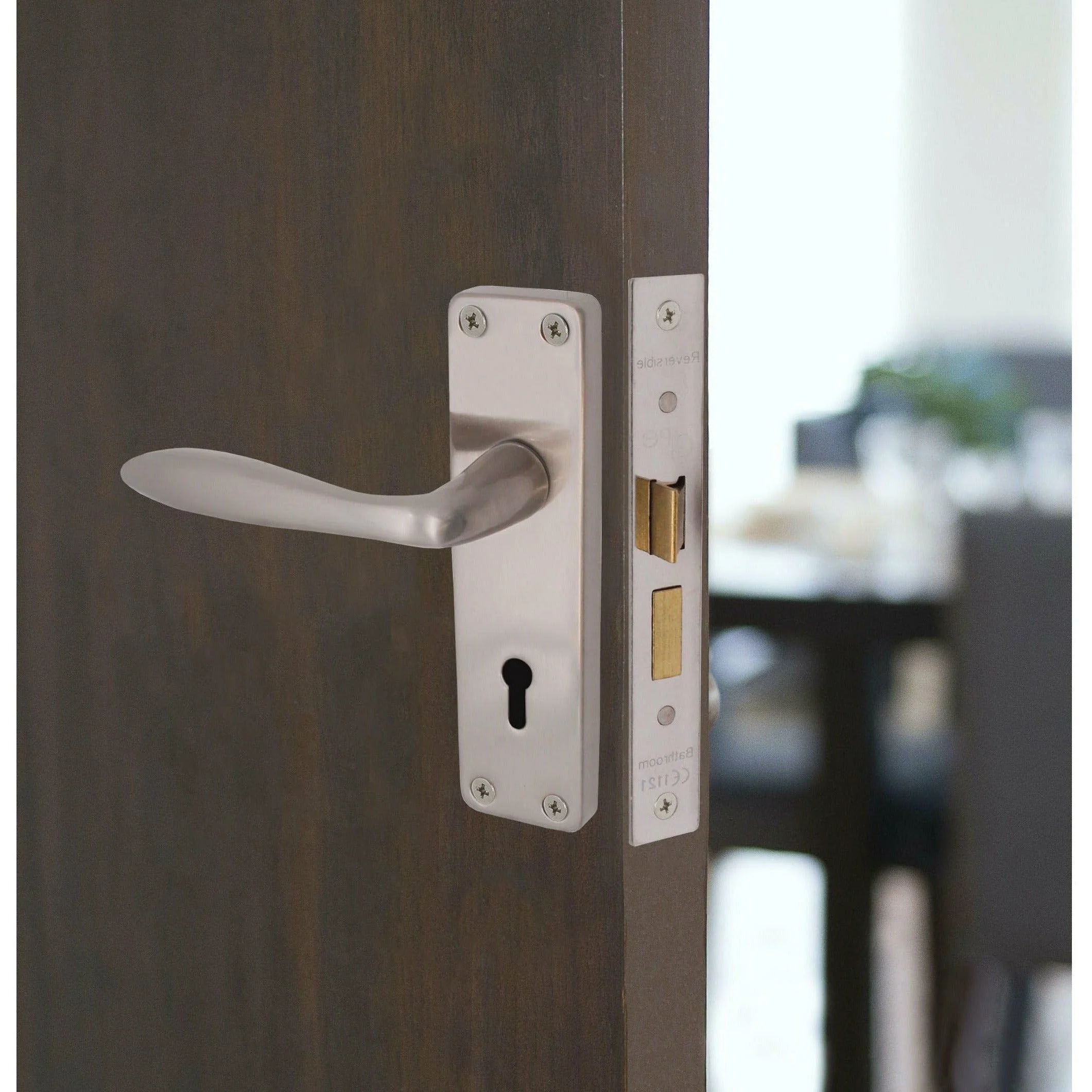 Sassari Satin Nickel Lever Door Handle Pack - Sashlock - Image 5