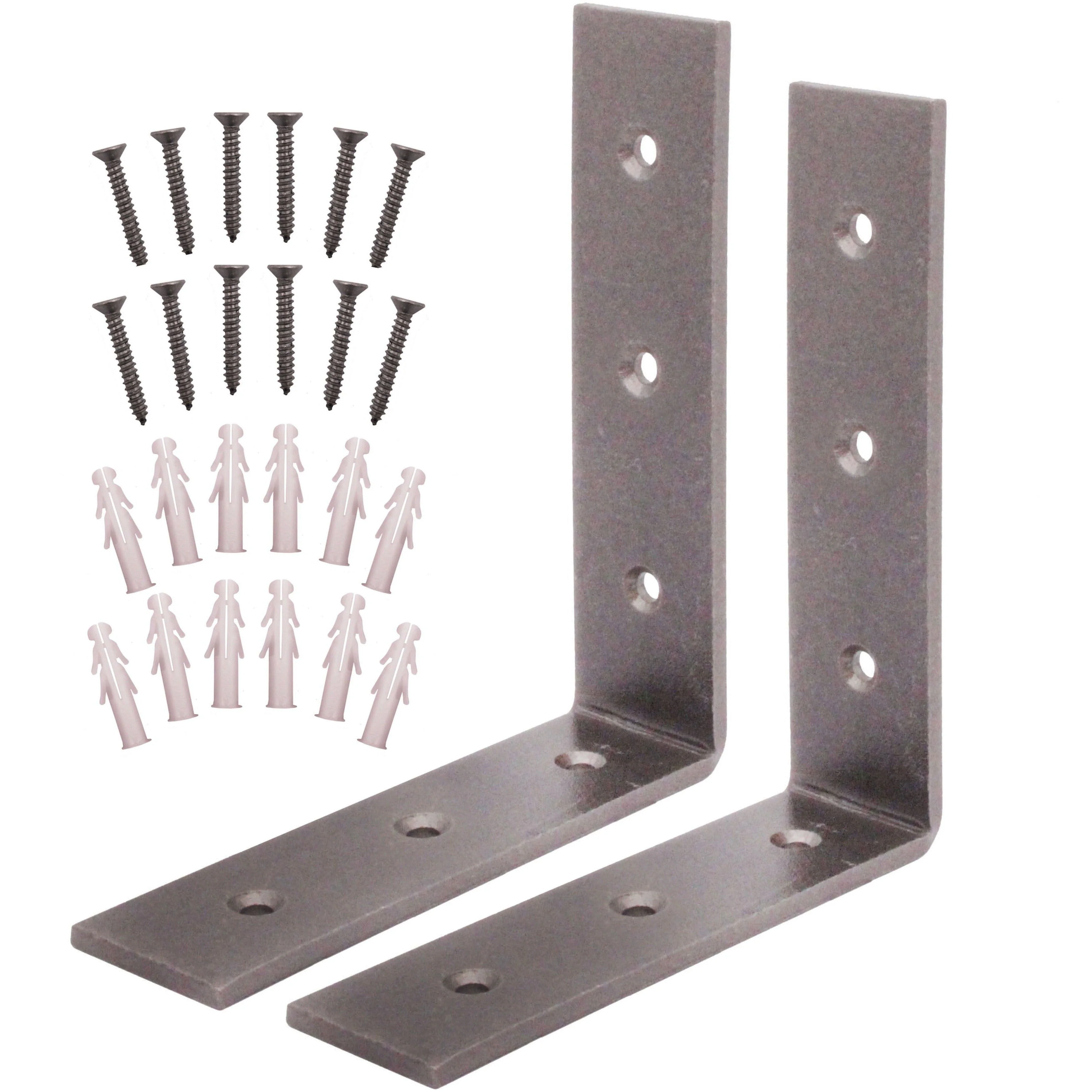 Scaffold Board Shelf Brackets 300mm PAIR Heavy Duty Rustic Wall Mounted Supports