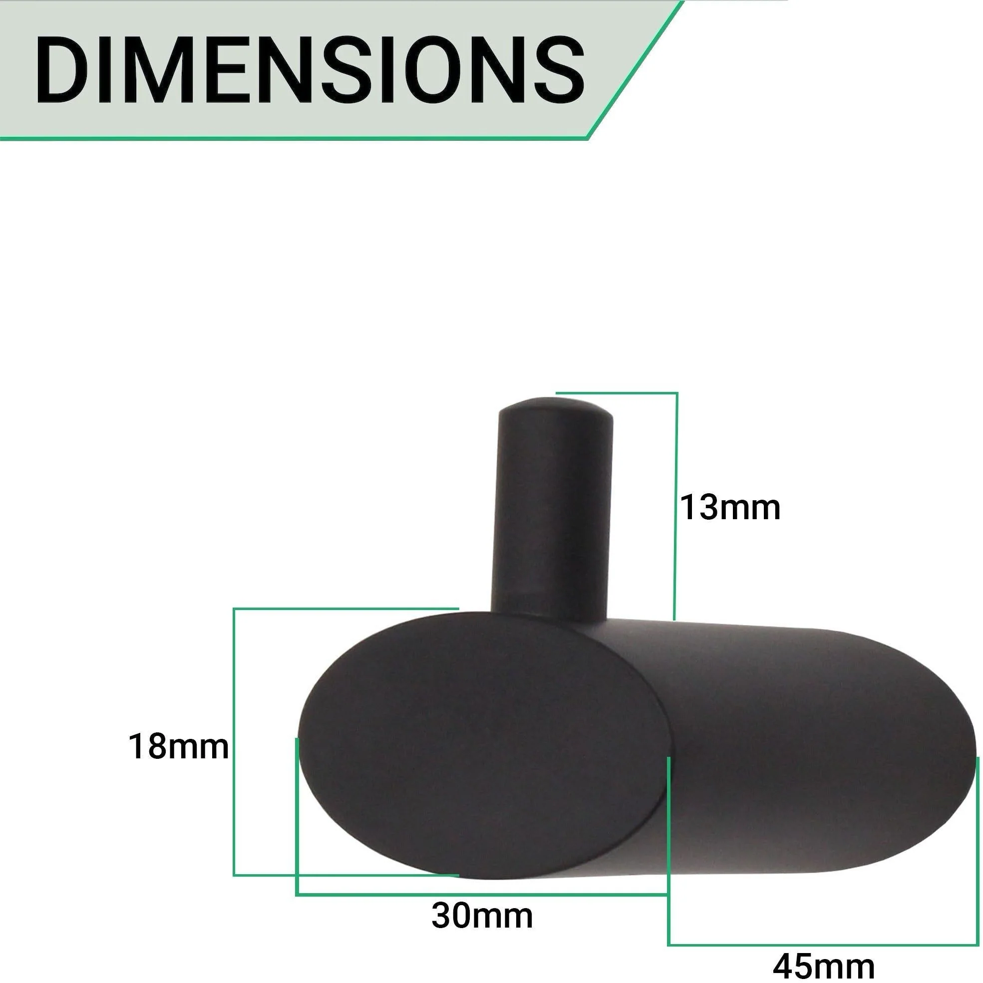 Single Robe Hook - Matt Black - Image 4