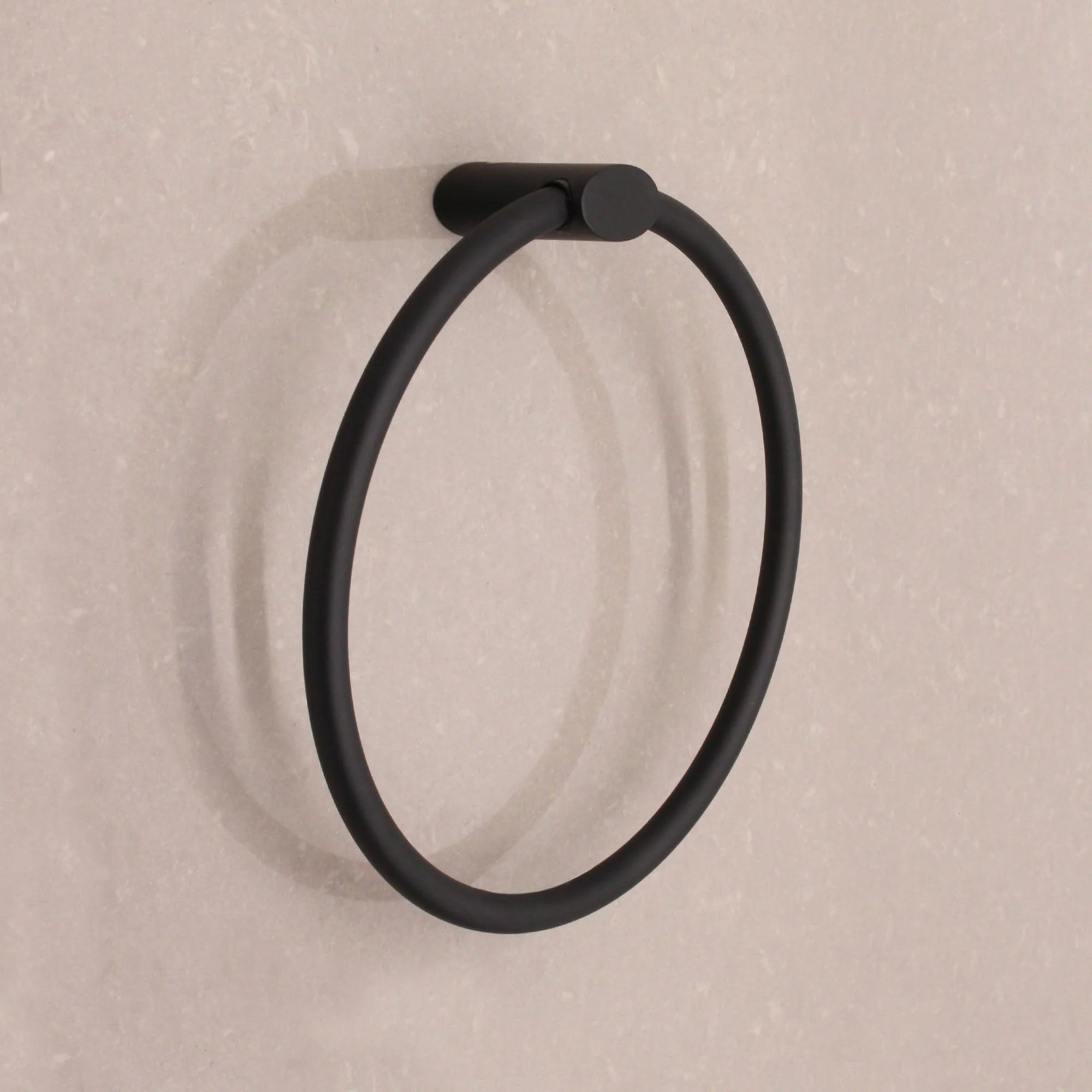 Single Towel Ring - Matt Black - Image 6