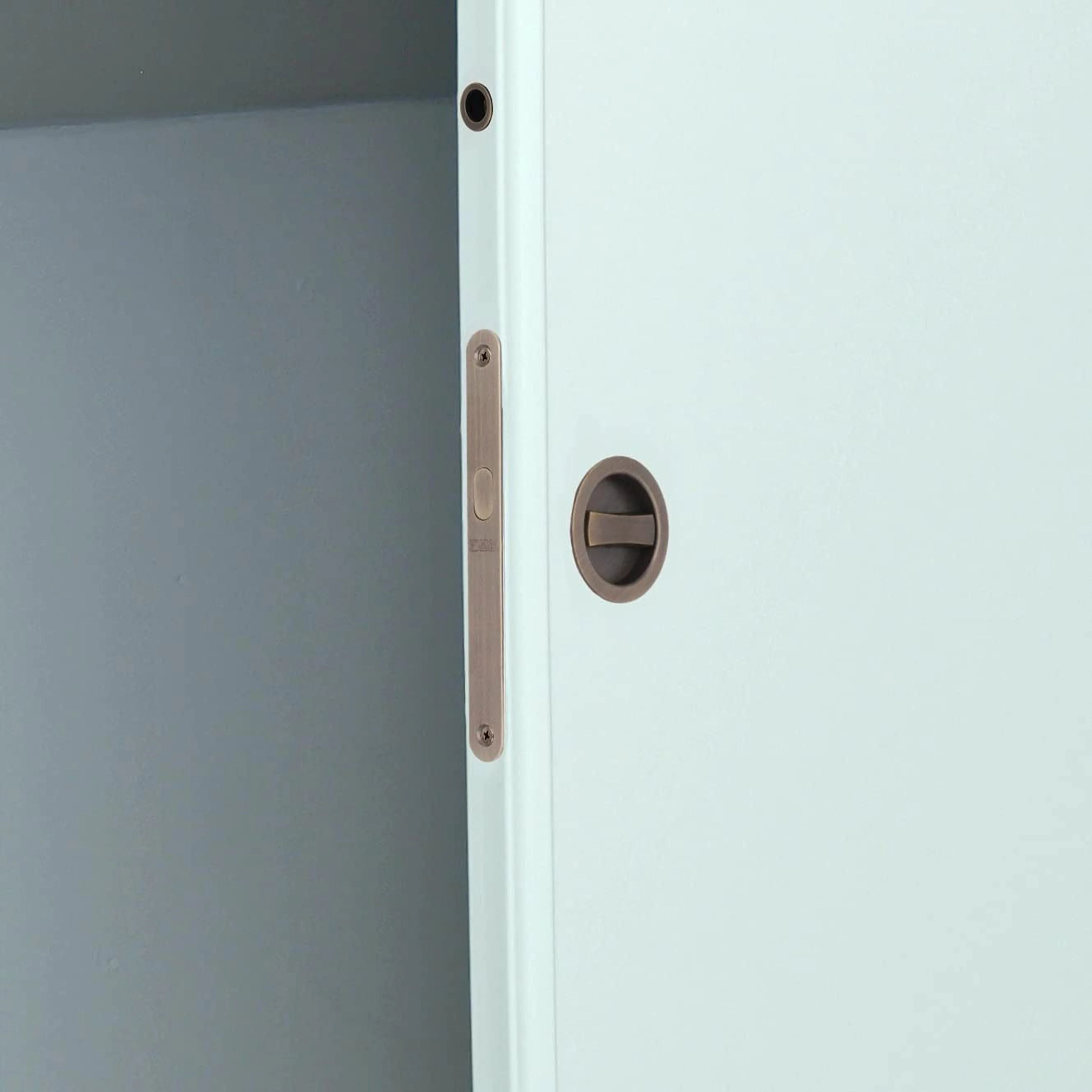 Sliding Door Bathroom Privacy Set - Florentine Antique Dark Bronze - Image 4