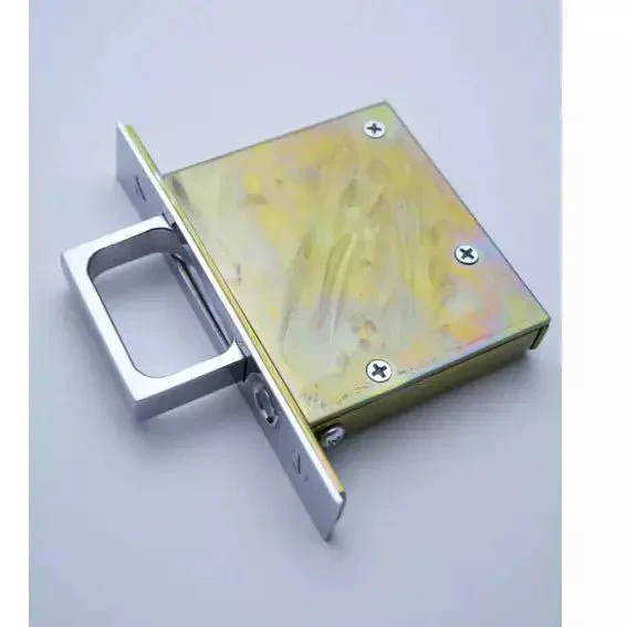 Sliding Door Auto Push Button Edge Finger Pull - Un-Lacquered Polished Brass - Image 4