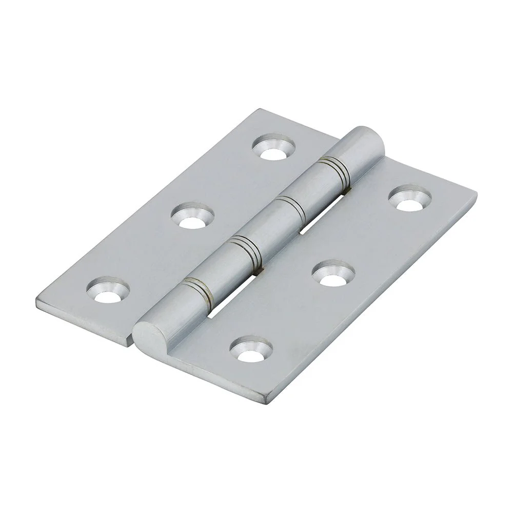 Solid Brass Double Stainless Steel Washer Hinge - 76 x 50mm - Satin Chrome