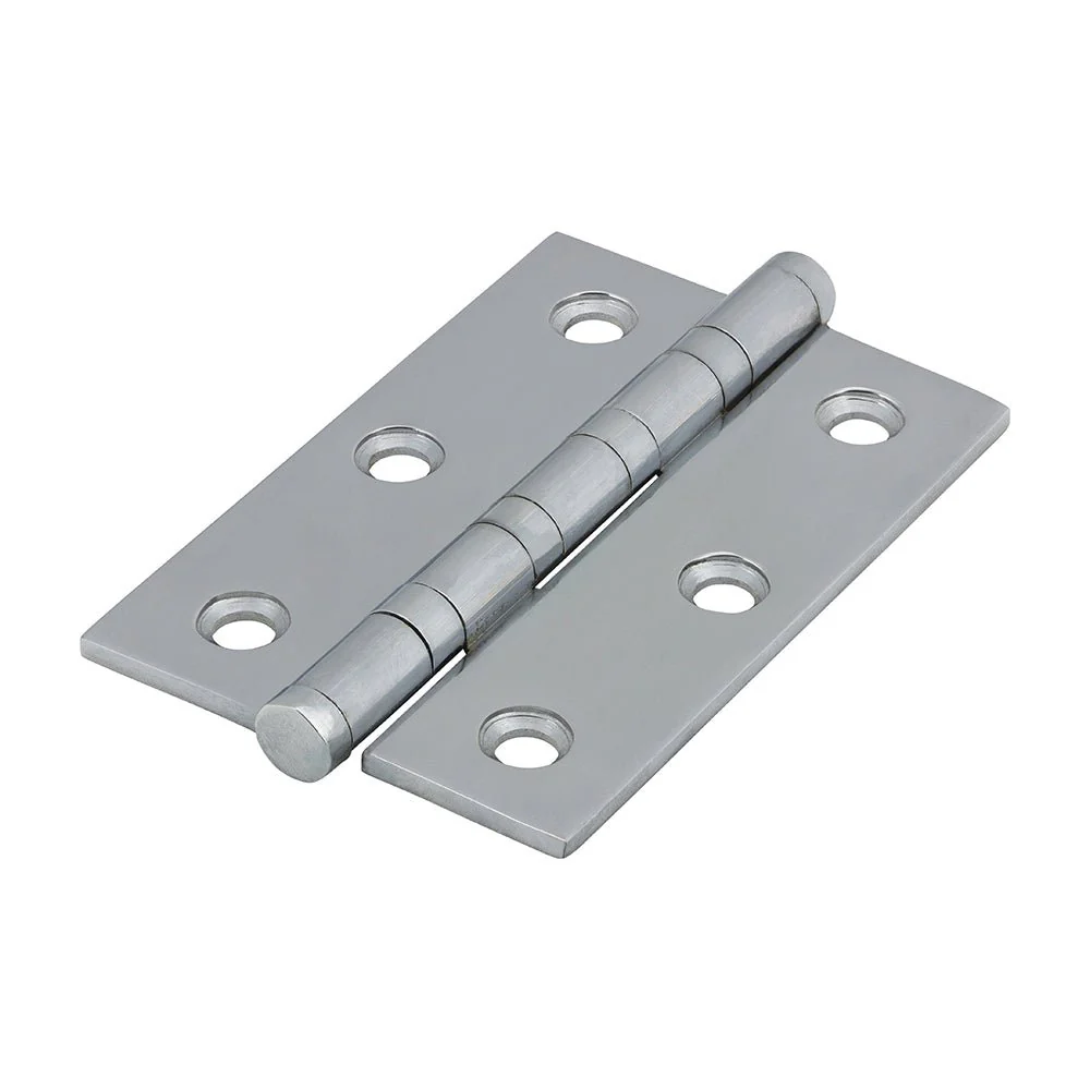 Solid Brass Performance Ball Race Hinge - 76 x 50mm - Polished Chrome