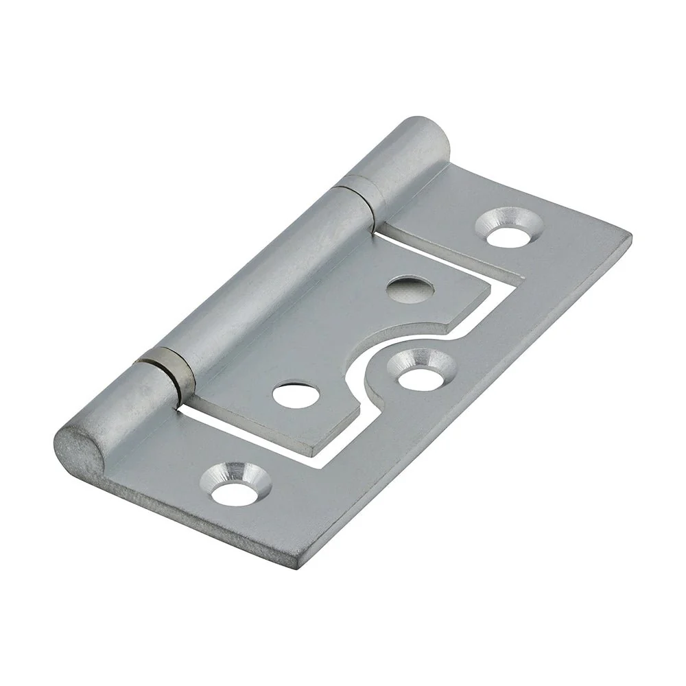 Solid Brass Plain Bearing Flush Hinge - 60 x 41mm - Satin Chrome