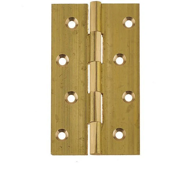 Solid Drawn Cabinet Hinge - 102x60x2mm - Polished Brass