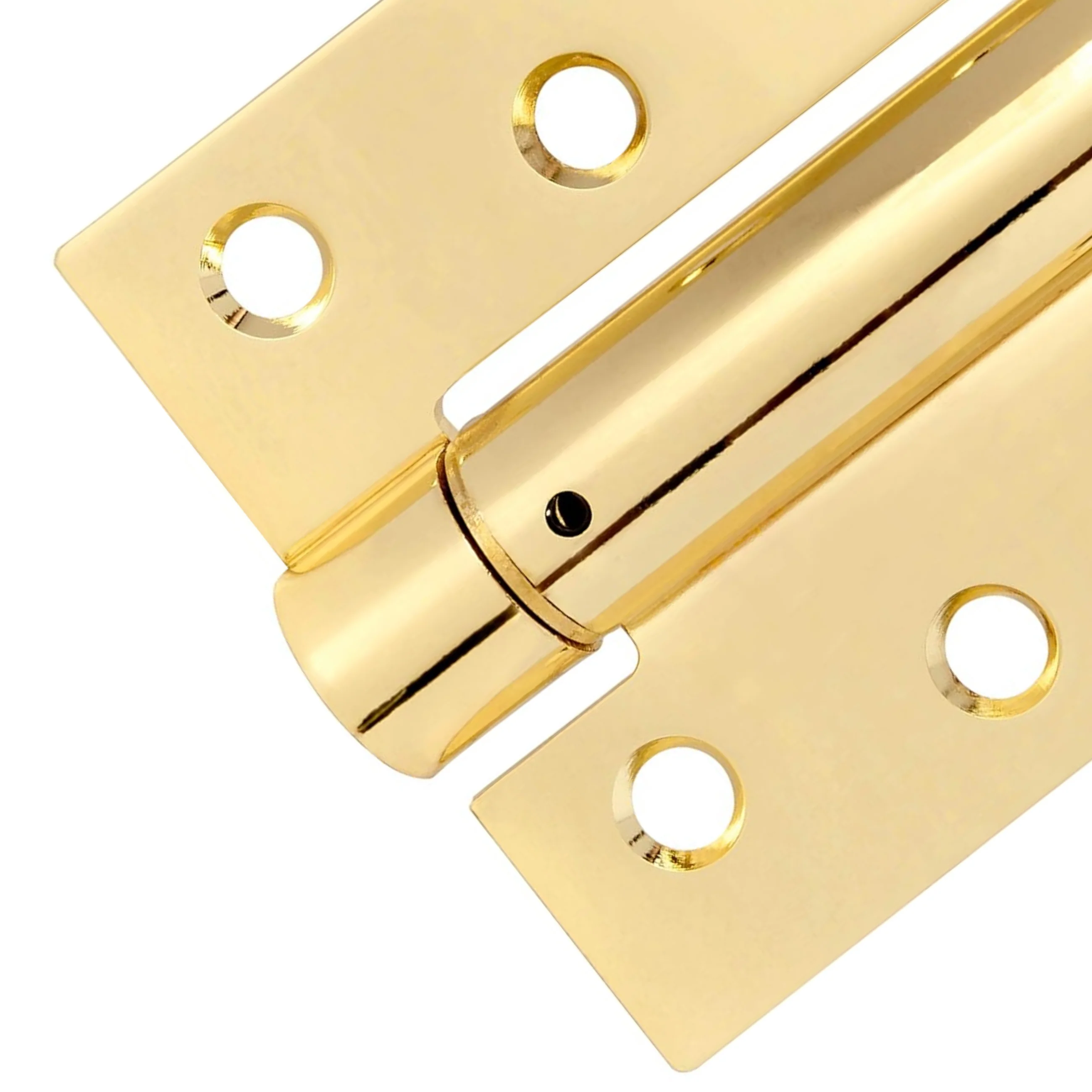 Spring Hinges Single Action Fire Door Pack 3 Self Closing - 102x76x2.7mm - Brass Plated - Pack of 3 - Image 4