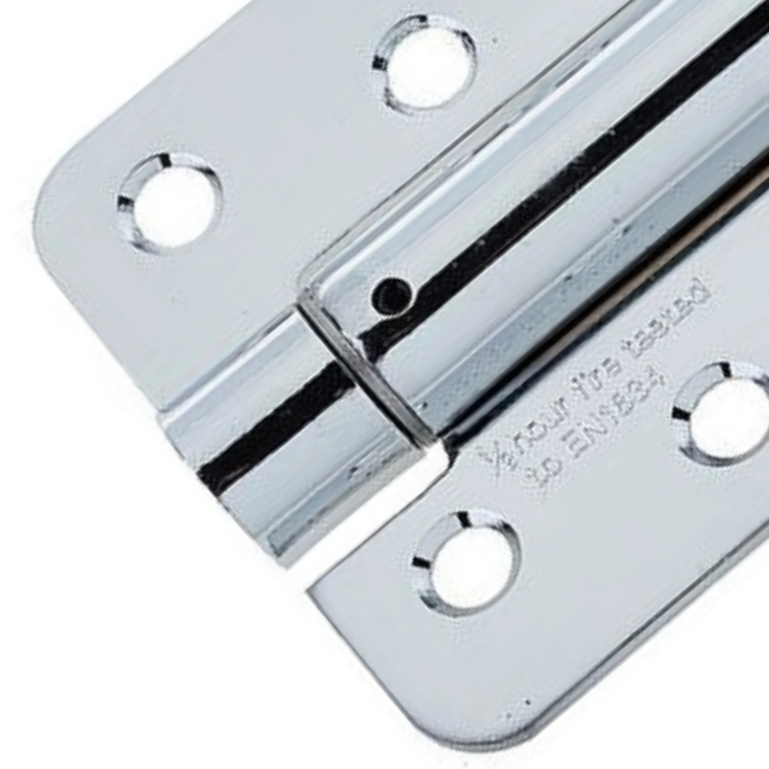 Spring Hinges Single Action Fire Door Pack 3 Self Closing - RADIUS CORNERS - 102x76x2.7mm - Polished Chrome - Pack of 3 - Image 4