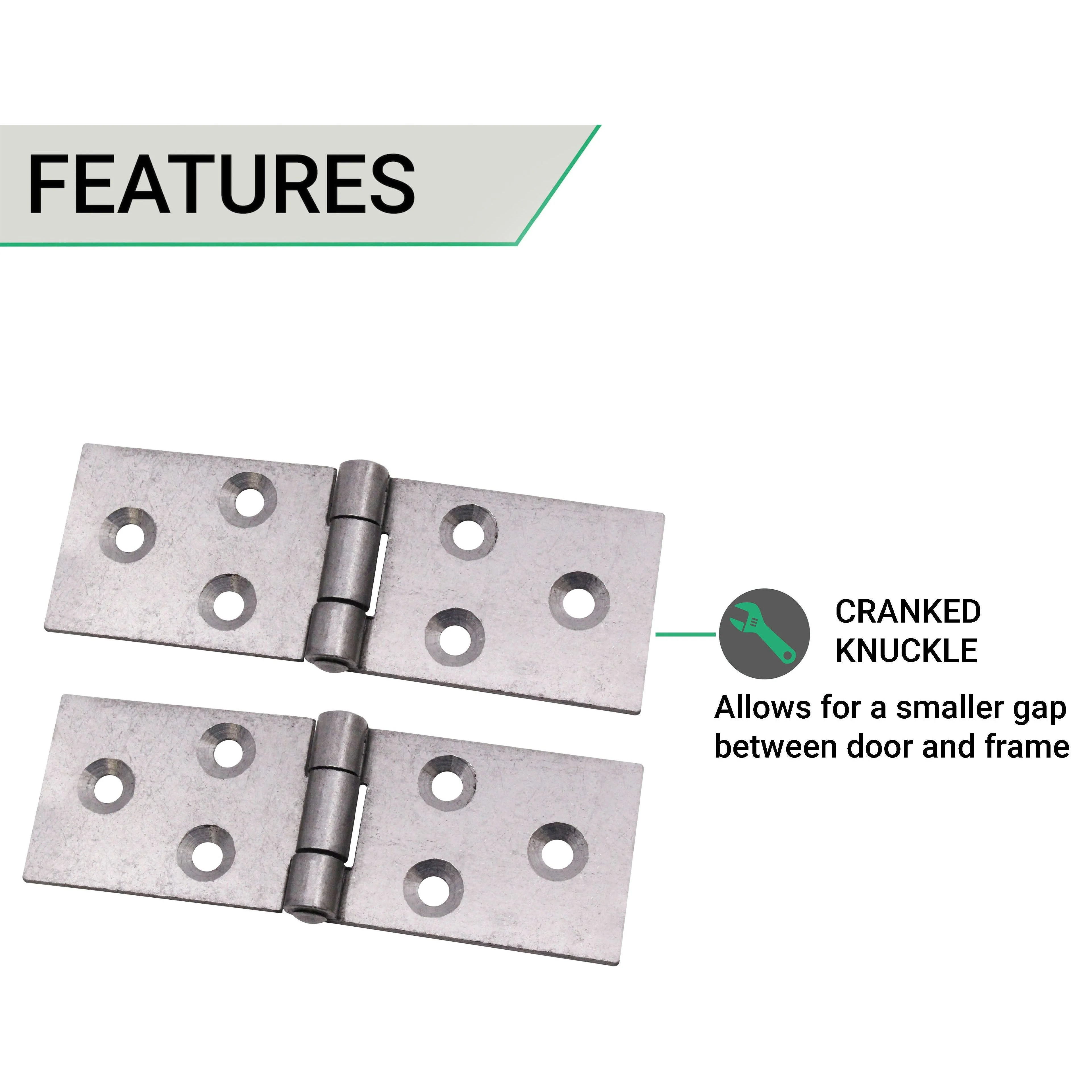 Steel Backflap Cabinet Hinges - 38mm - Self Colour - Pair - EXCLUDING Screws - Image 4