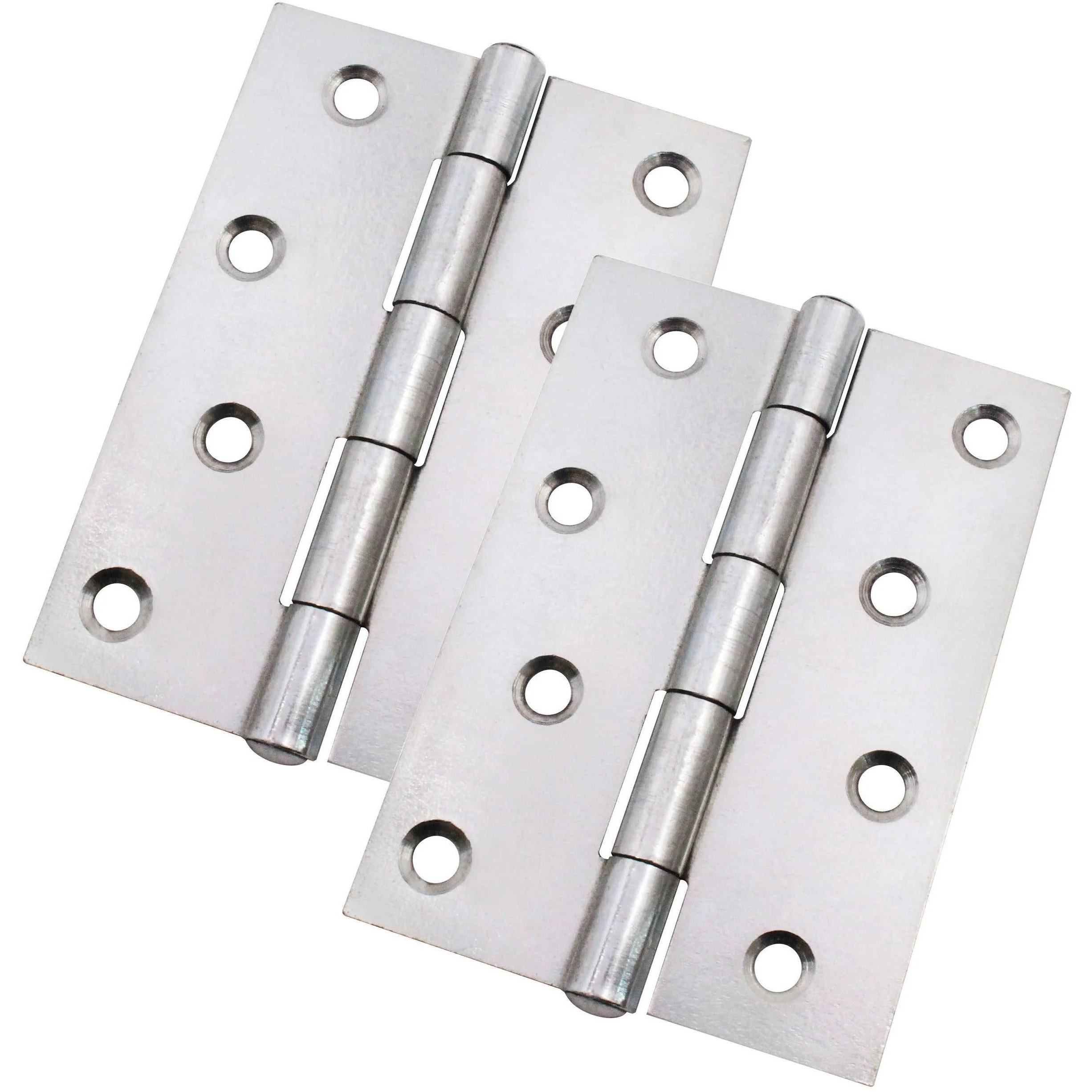 Steel Butt Hinges 1838 Fixed Pin Pattern - 102x67x2mm - Zinc Plated - Pair - EXCLUDING Screws