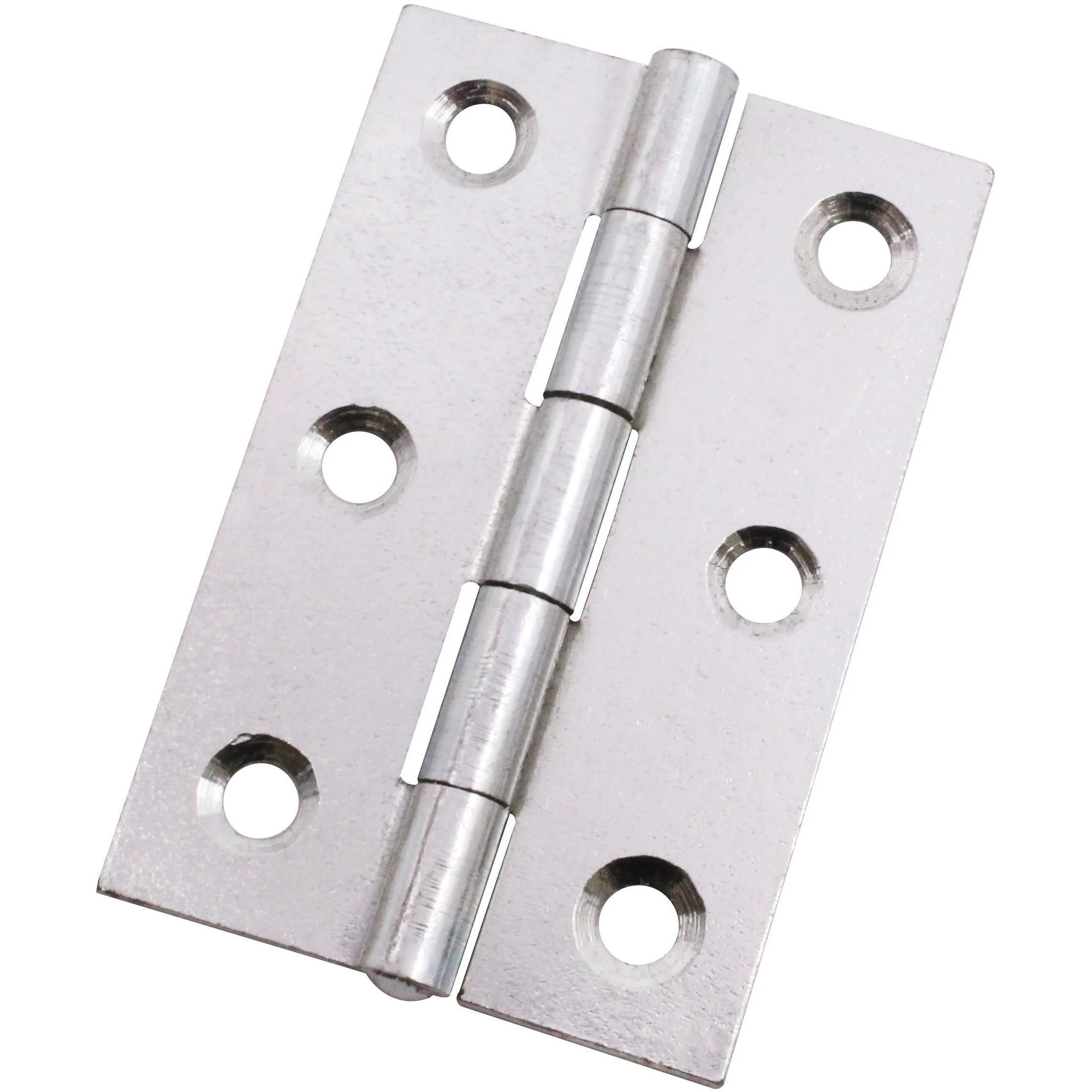 Steel Butt Hinges 1838 Fixed Pin Pattern - 76x51x1.5mm - Zinc Plated - Pair - EXCLUDING Screws