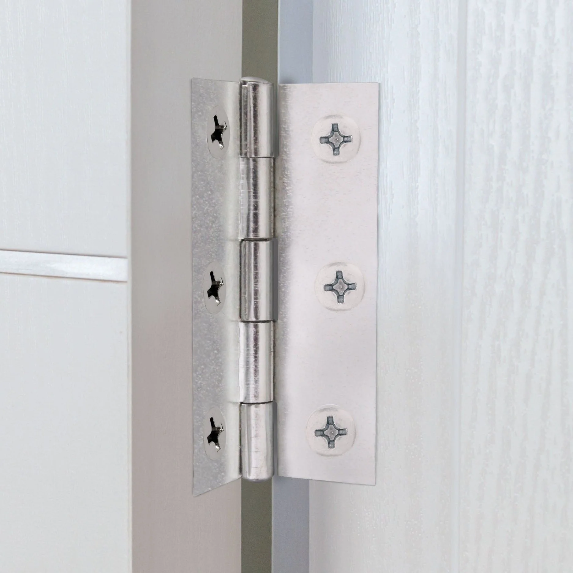 Steel Butt Hinges 1838 Fixed Pin Pattern - 76x51x1.5mm - Zinc Plated - Pair - EXCLUDING Screws - Image 7