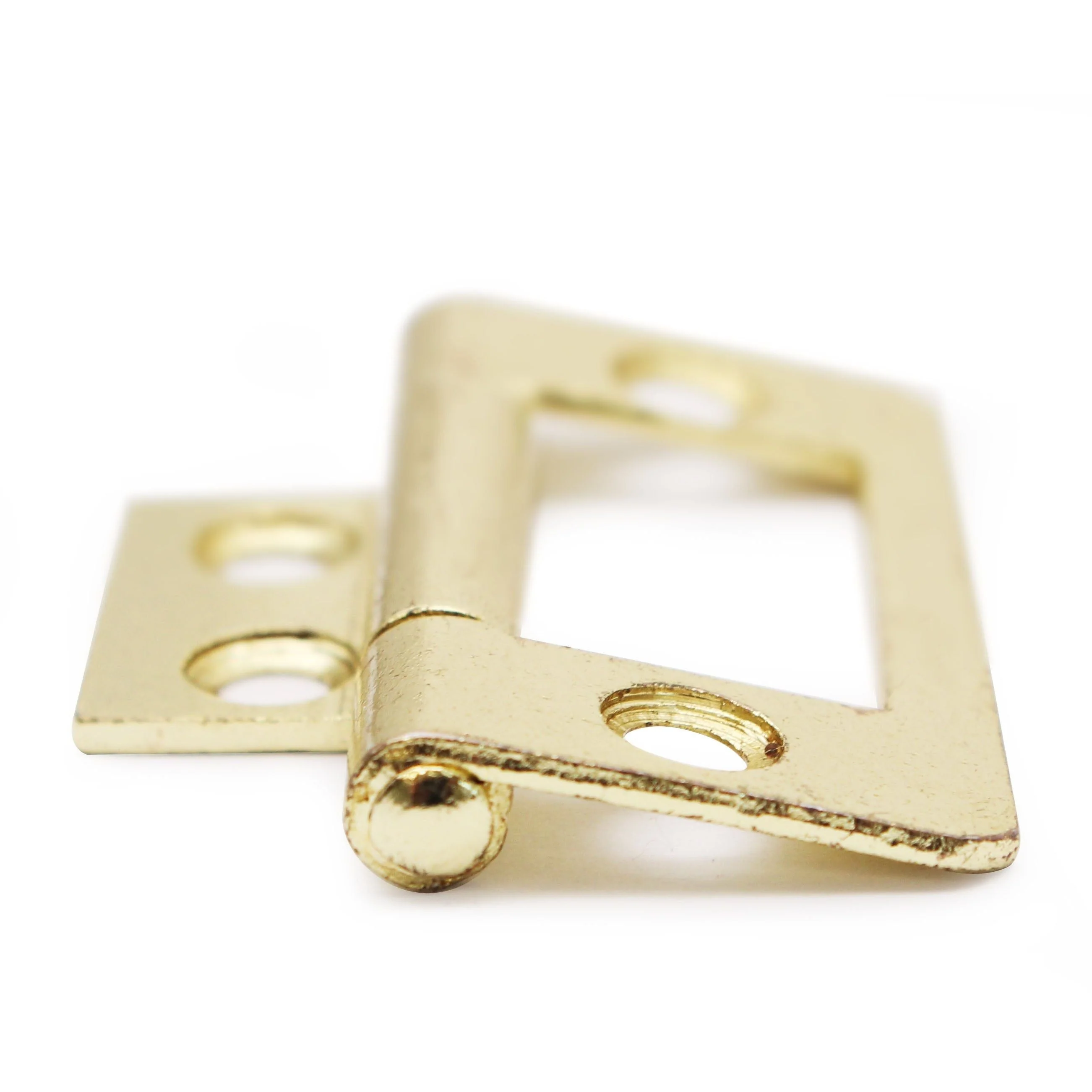 Steel Flush Cabinet Hinges - 40mm - Brass Plated - Pair - EXCLUDING Screws - Image 8