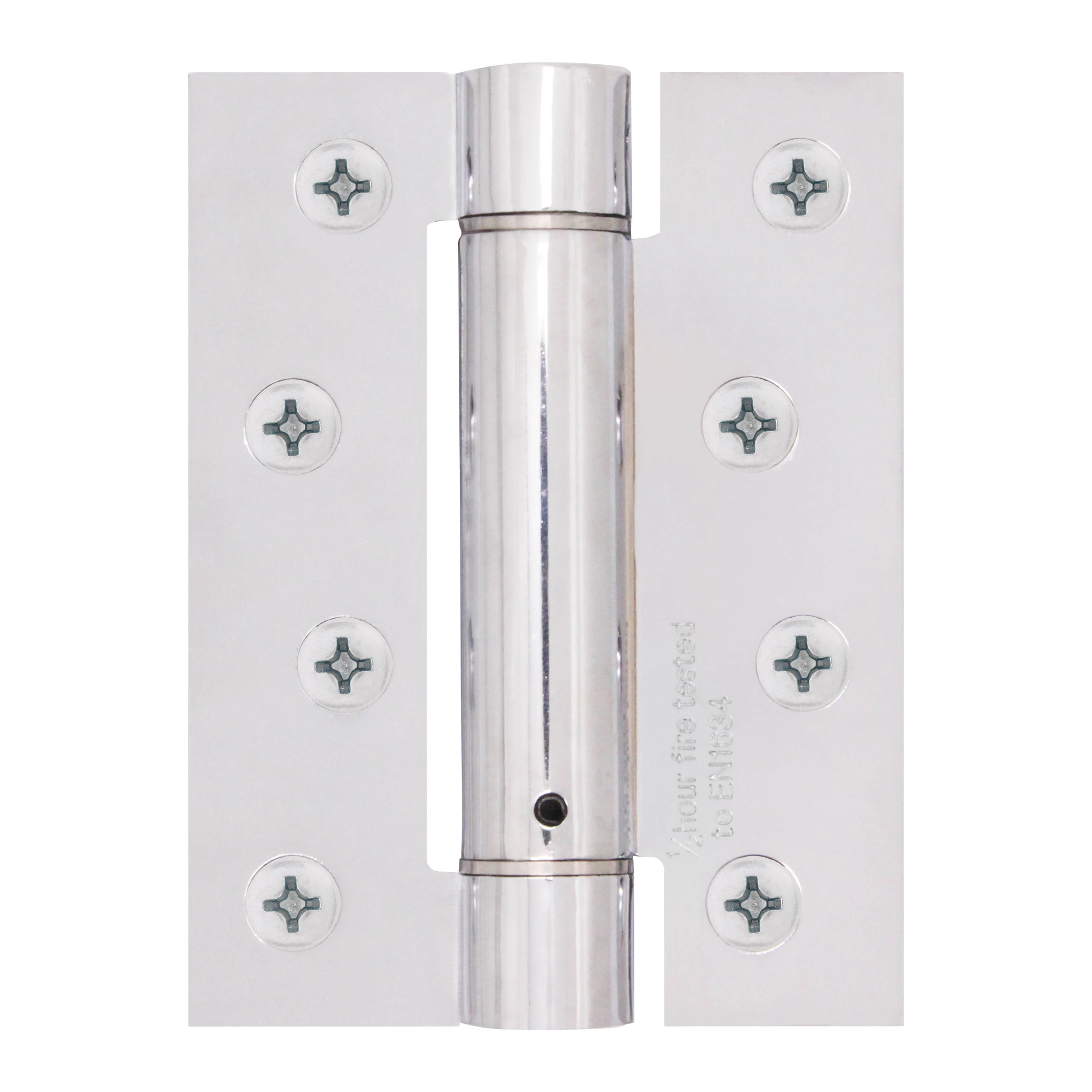 Spring Hinges Single Action Fire Door Pack 3 Self Closing - 102x76x2.7mm - Polished Chrome - Pack of 3 - Image 3