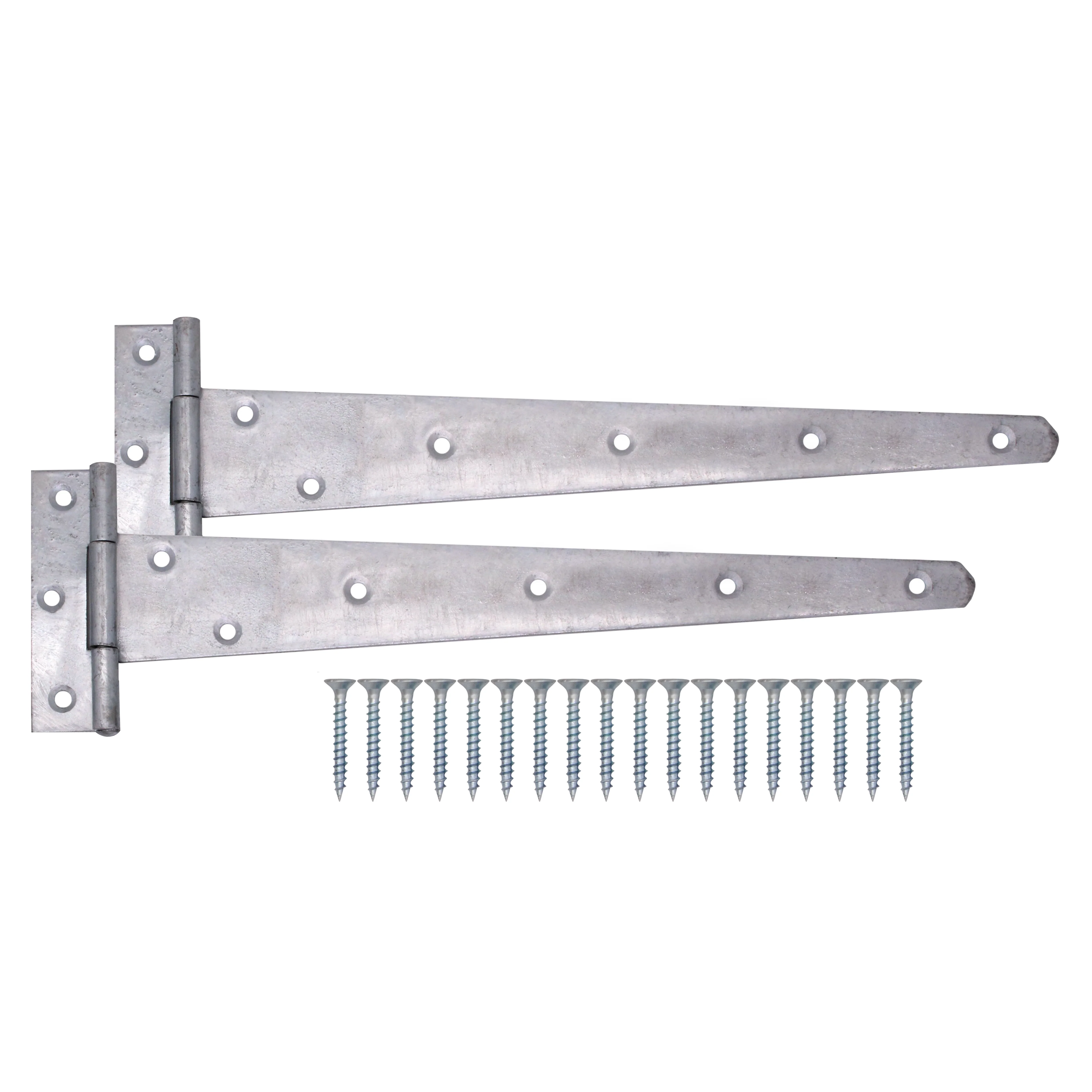 Heavy Duty Gate Tee Hinges - 609mm / 24 inch - Galvanised - Pair