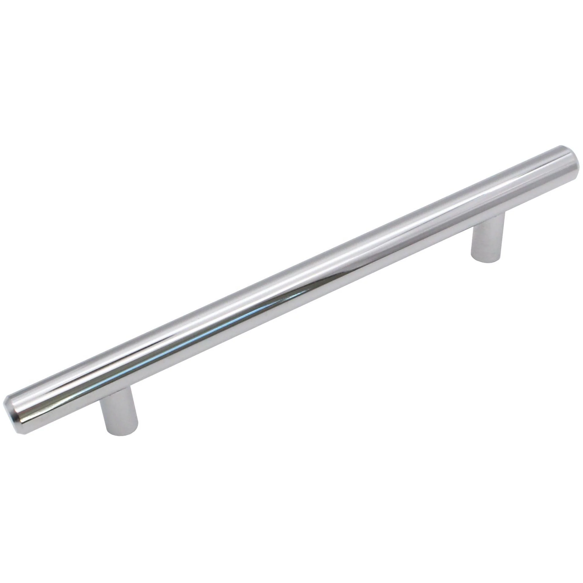 T-Bar Cupboard Dee Handle 188x12mm 128mm Centres Polished Chrome