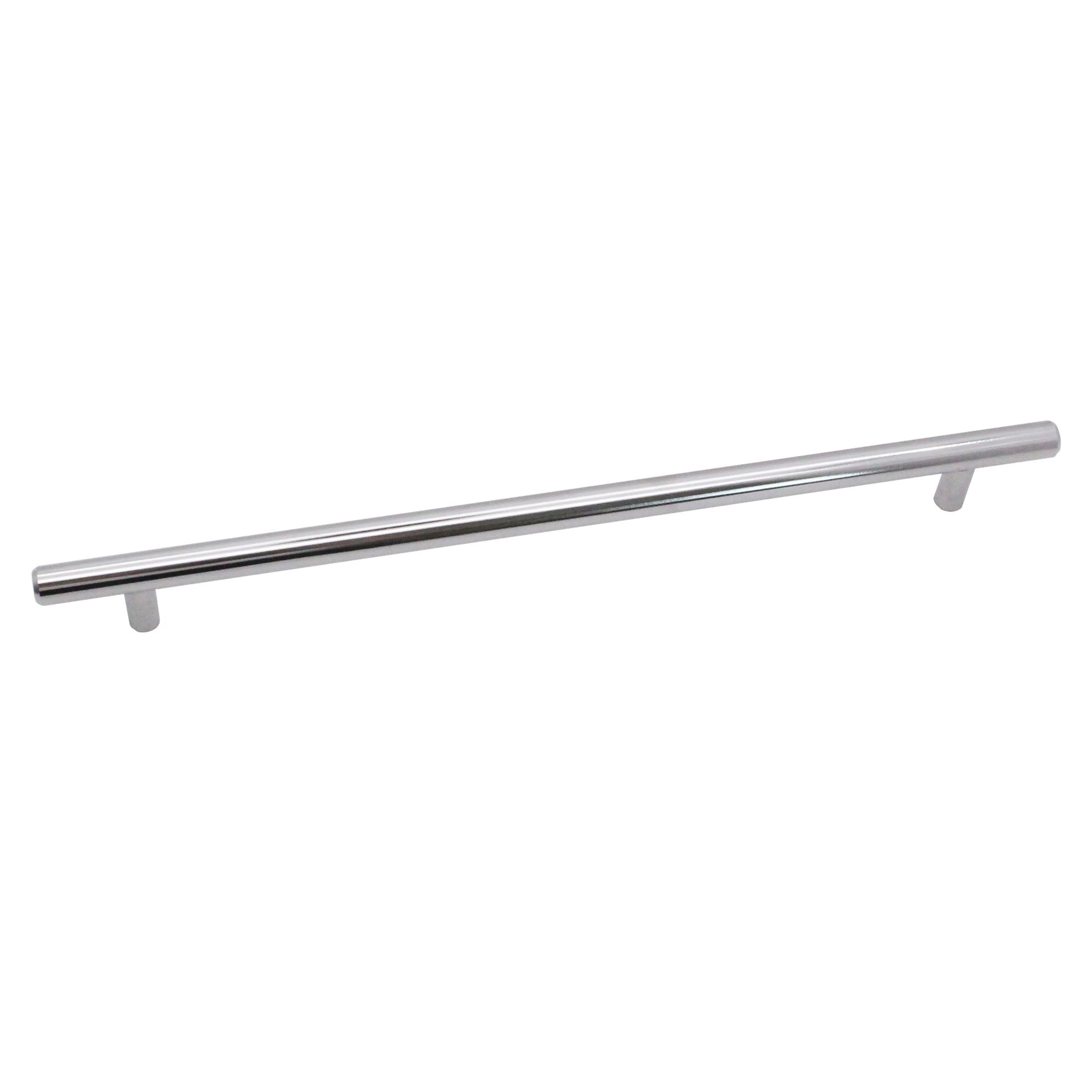 T-Bar Cupboard Dee Handle 380x12mm 320mm Centres Polished Chrome