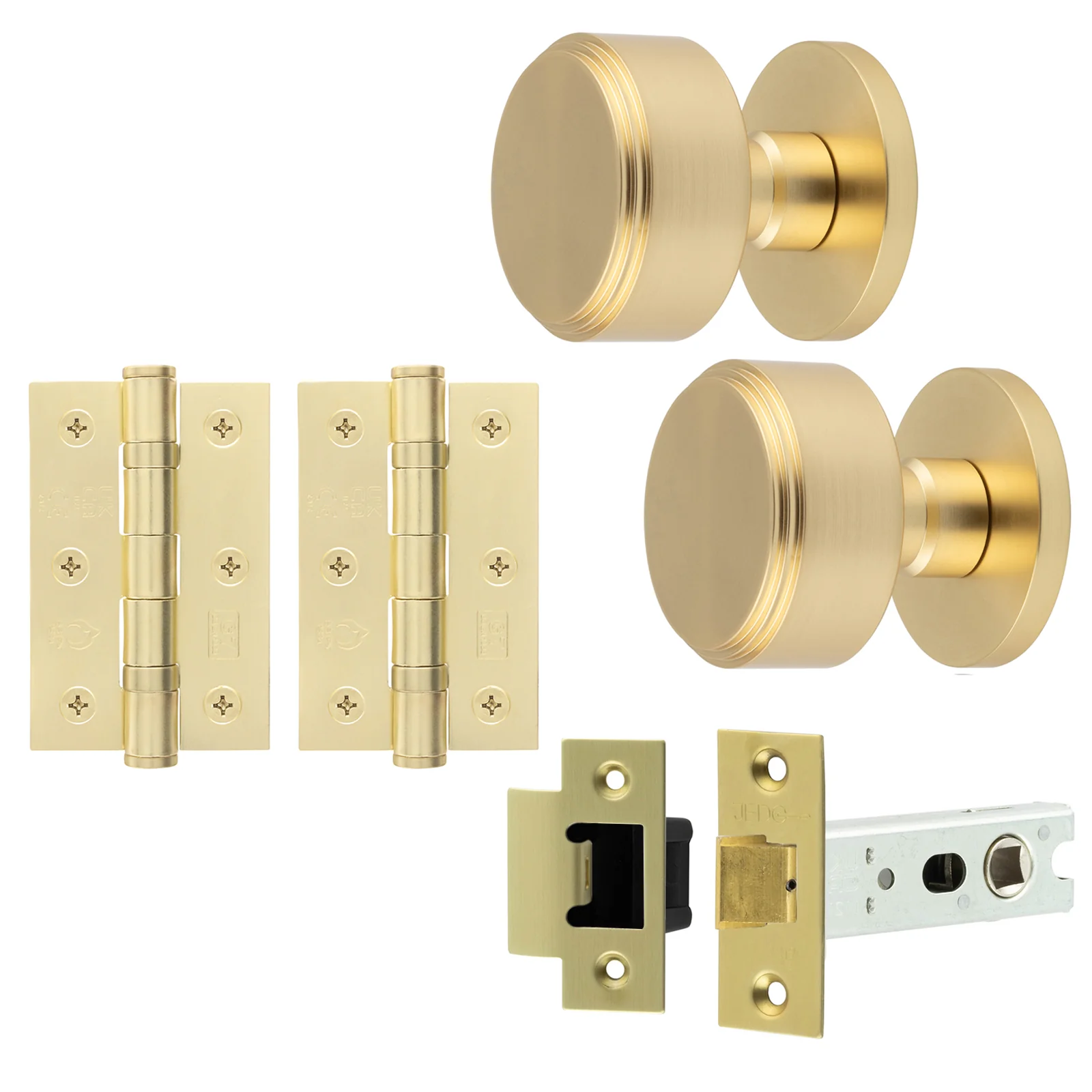 Temara Satin Brass Mortice Door Knob Kit - 76mm Latch