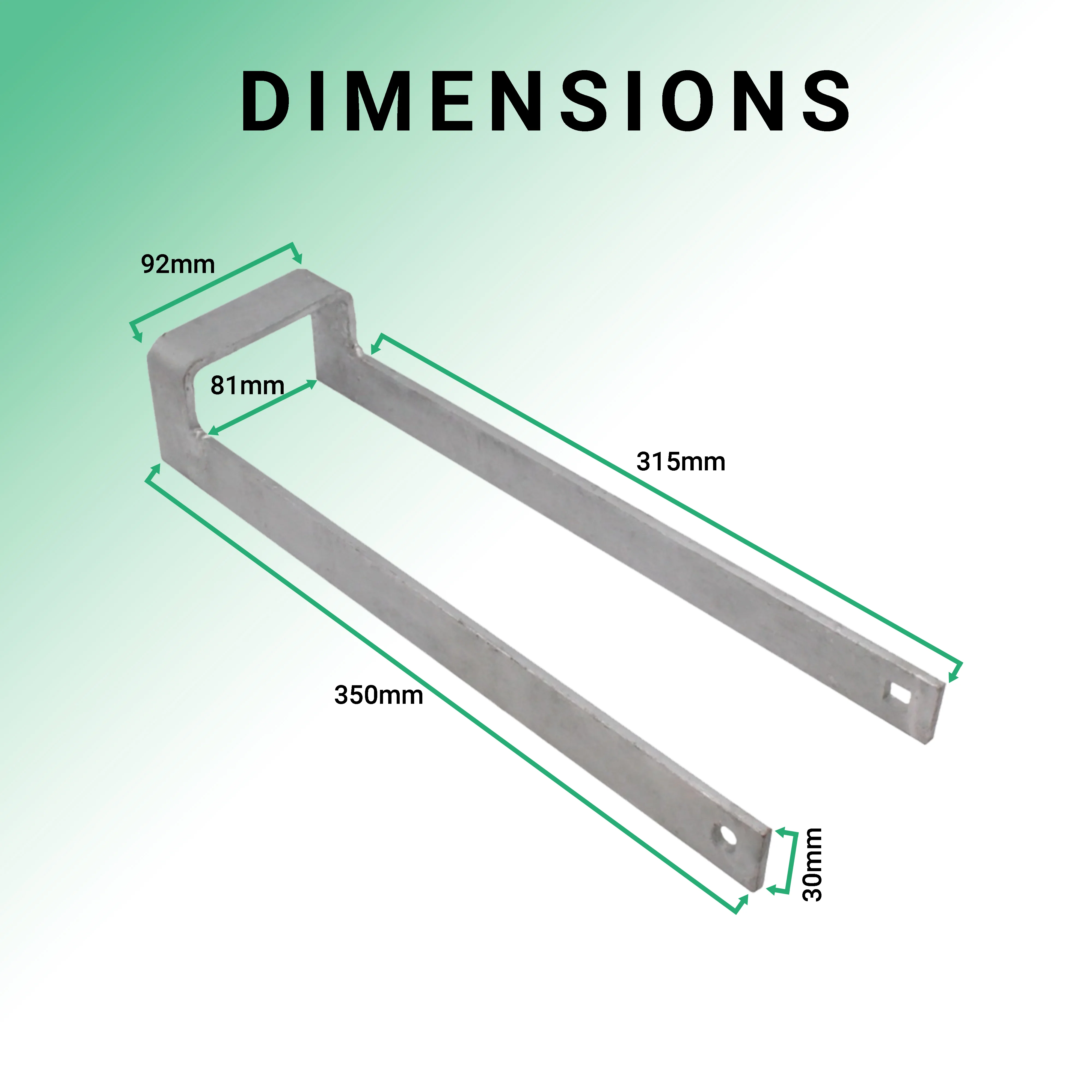 Field Gate Throw Over Gate Loop Latch - 350mm / 14 inch - Galvanised - Image 3