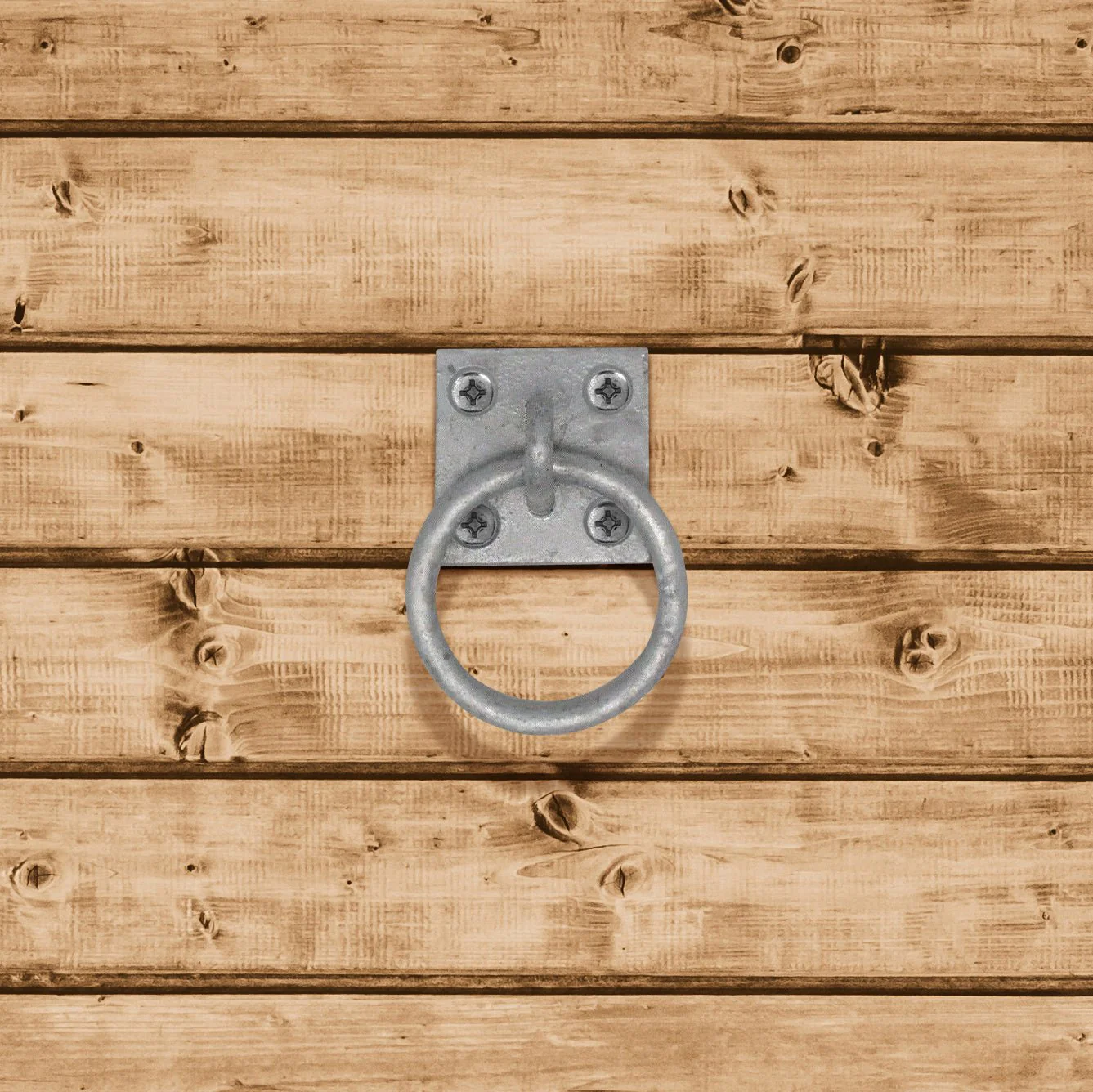 Tie Ring on Plate For Equestrian Dogs Horse Stables - 50mm - Galvanised - Image 6