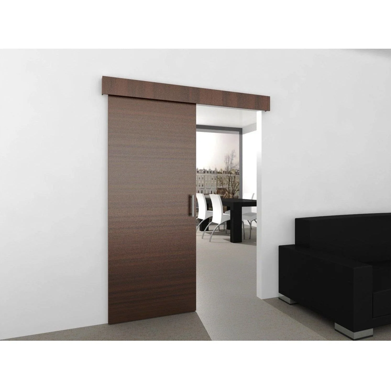Top Hung Straight Sliding Single Door Kit - Max Weight 100kg - Max Door Width 1250mm - 2.4m Track - Image 5