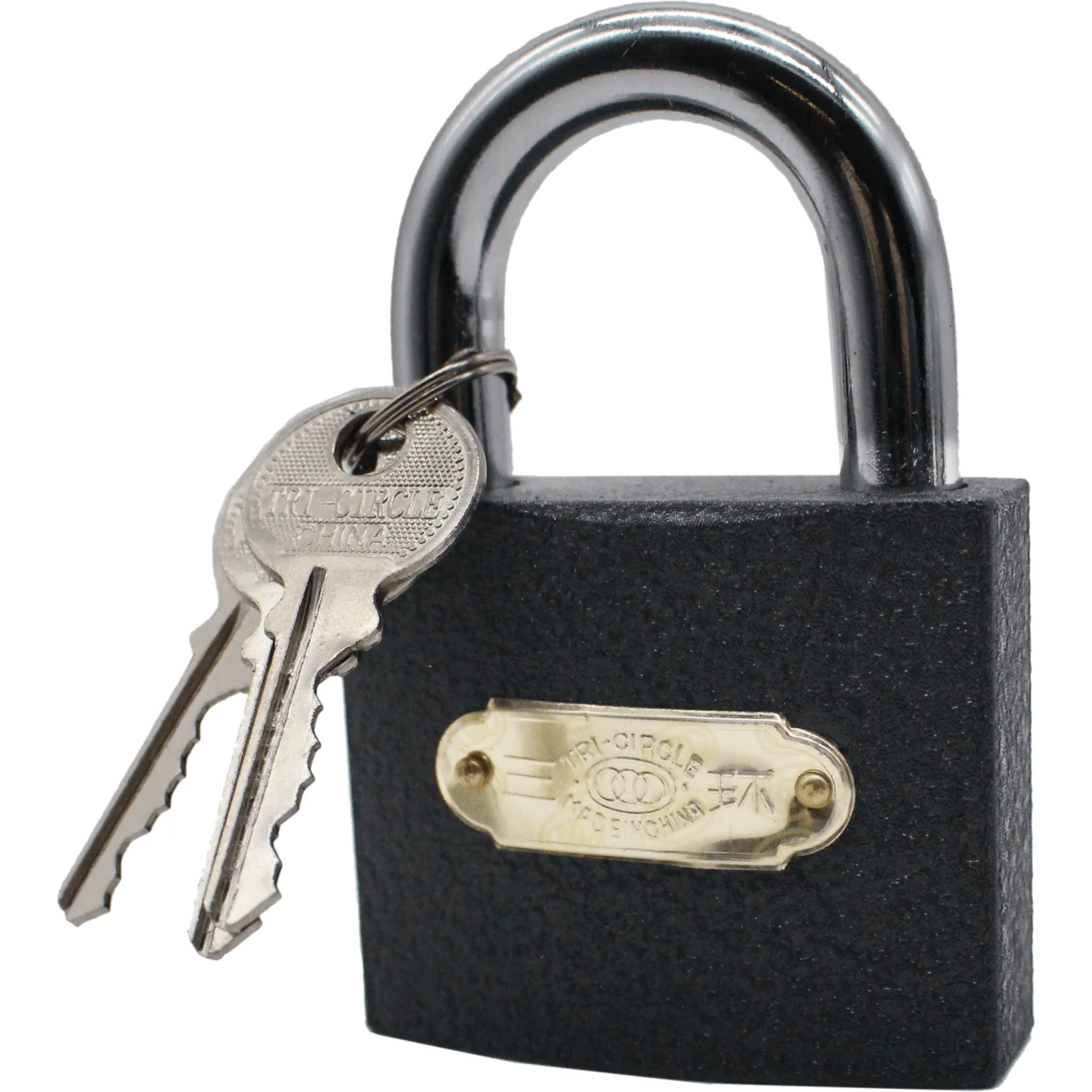 Tricircle Iron Padlock - 63mm - Black